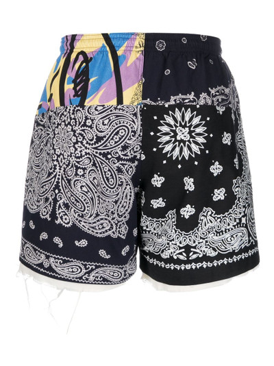 Children of the Discordance patchwork raw-cut shorts outlook