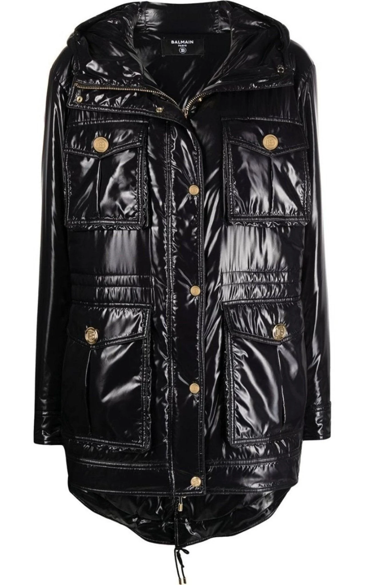 High-shine Hooded Jacket - 1