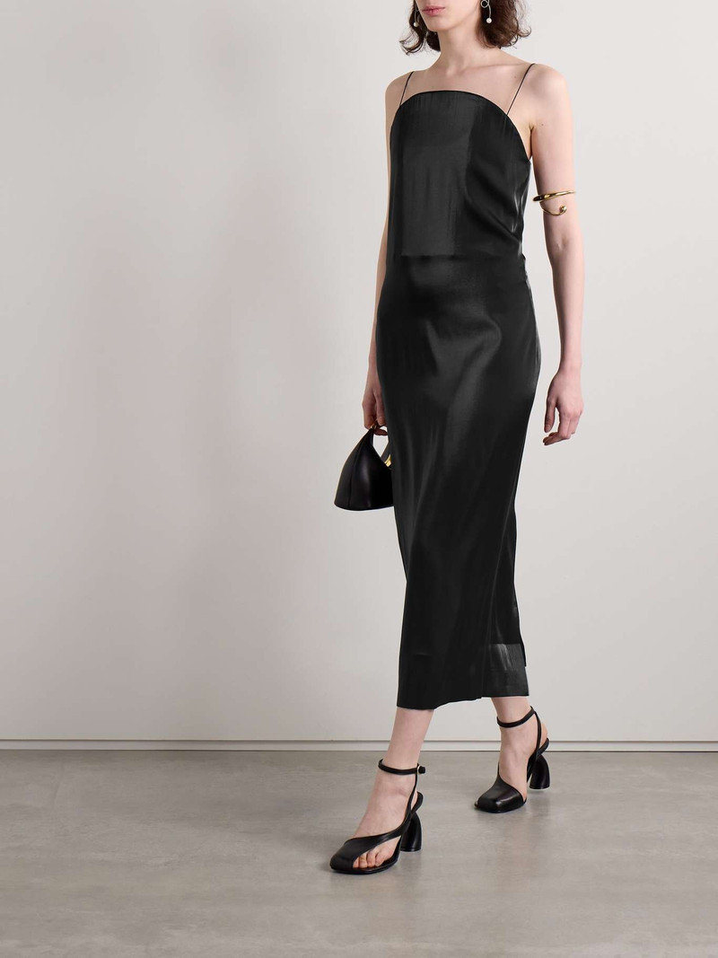 JACQUEMUS Carino duchesse-satin midi dress outlook