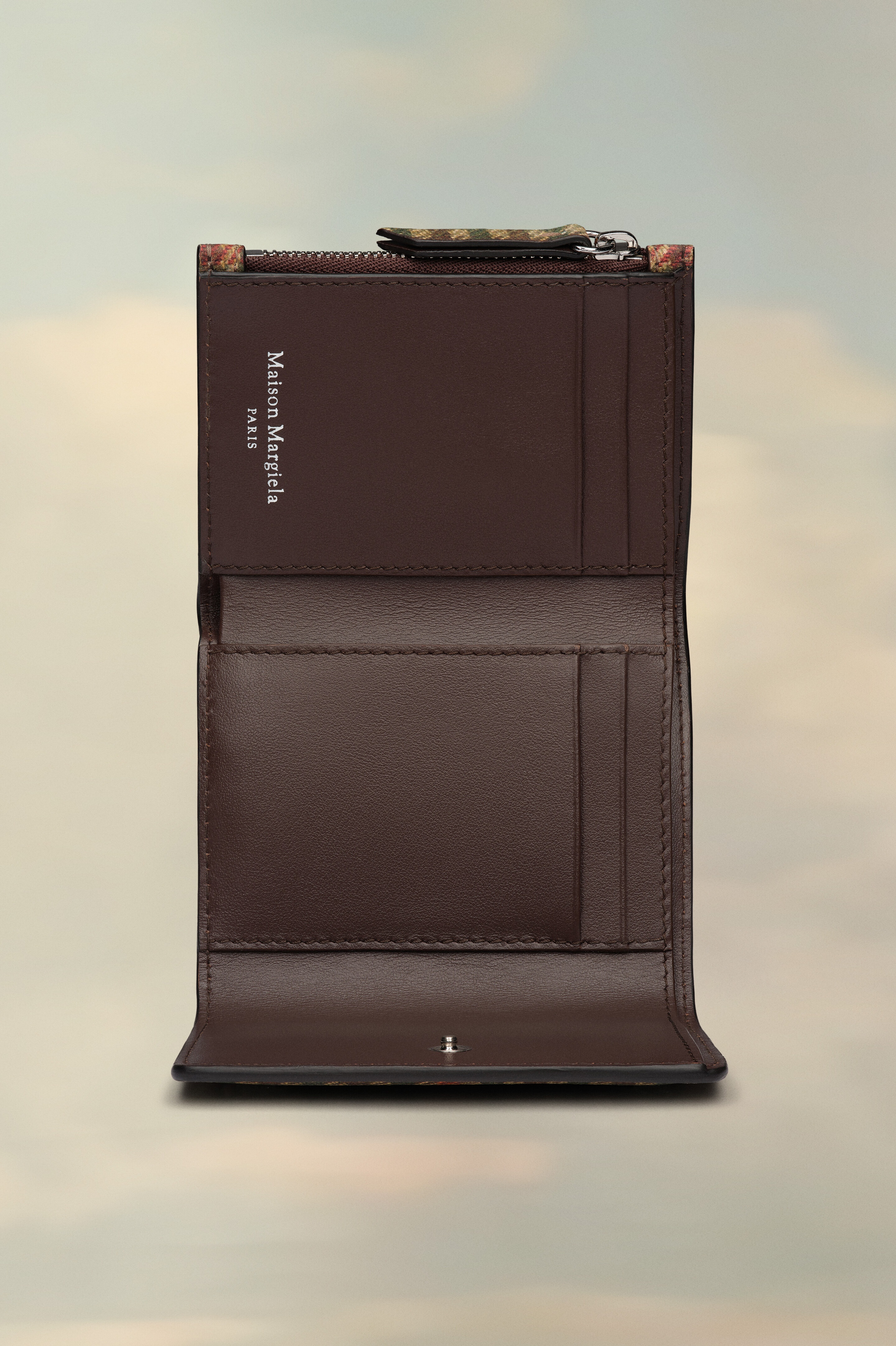 Check print leather wallet - 3
