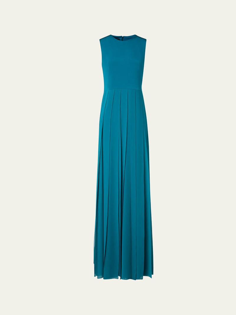 Crepe Ribbon Skirt Gown 1