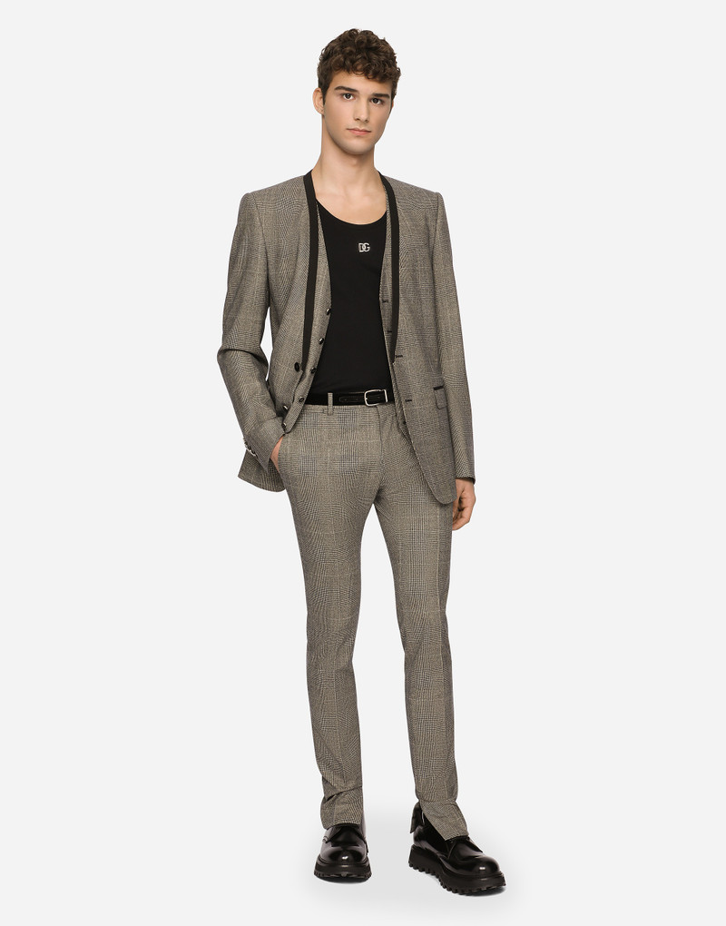 Dolce & Gabbana Glen plaid wool Martini-fit suit outlook