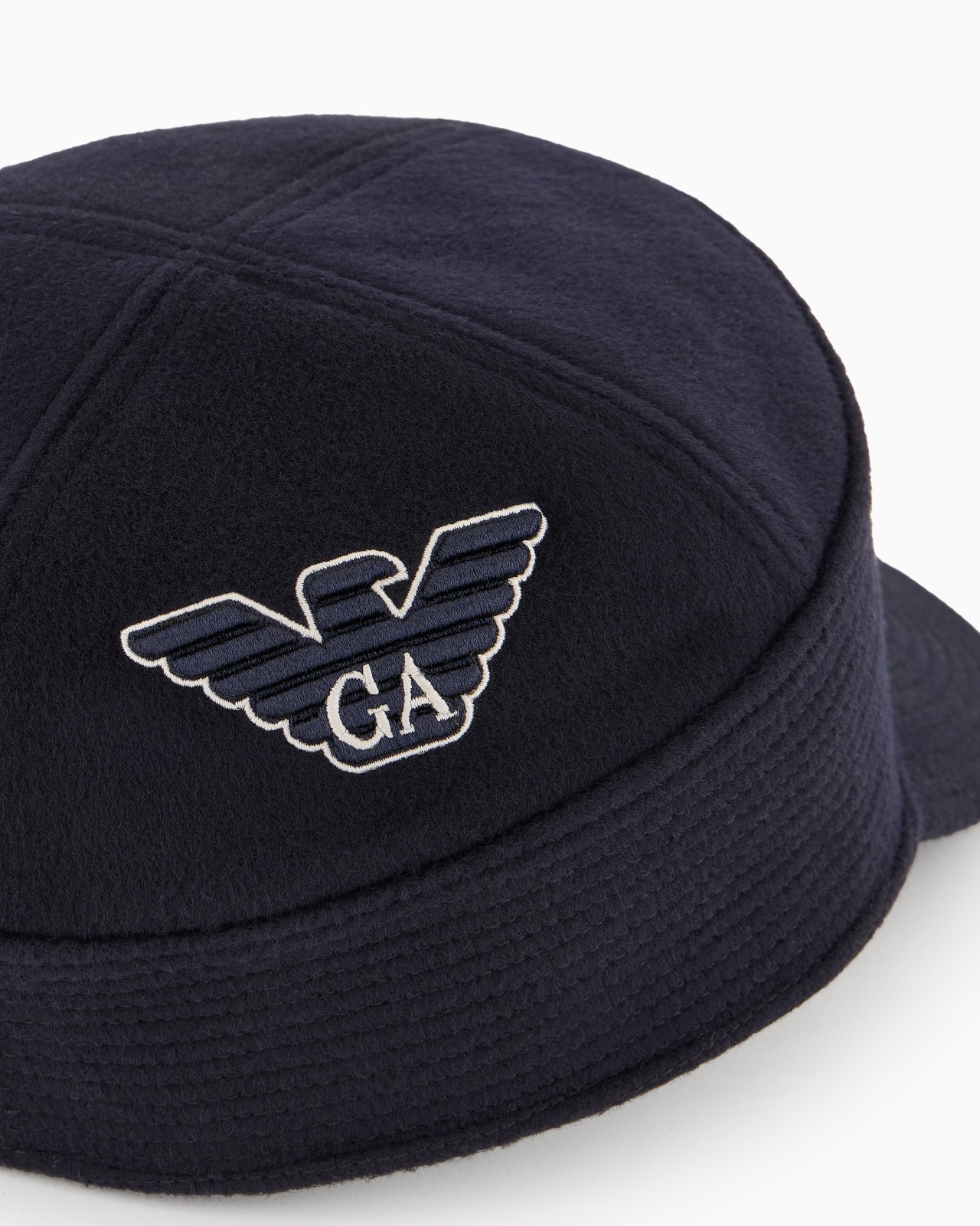 WOOL CLOTH HAT WITH LOGO EMBROIDERY - 3