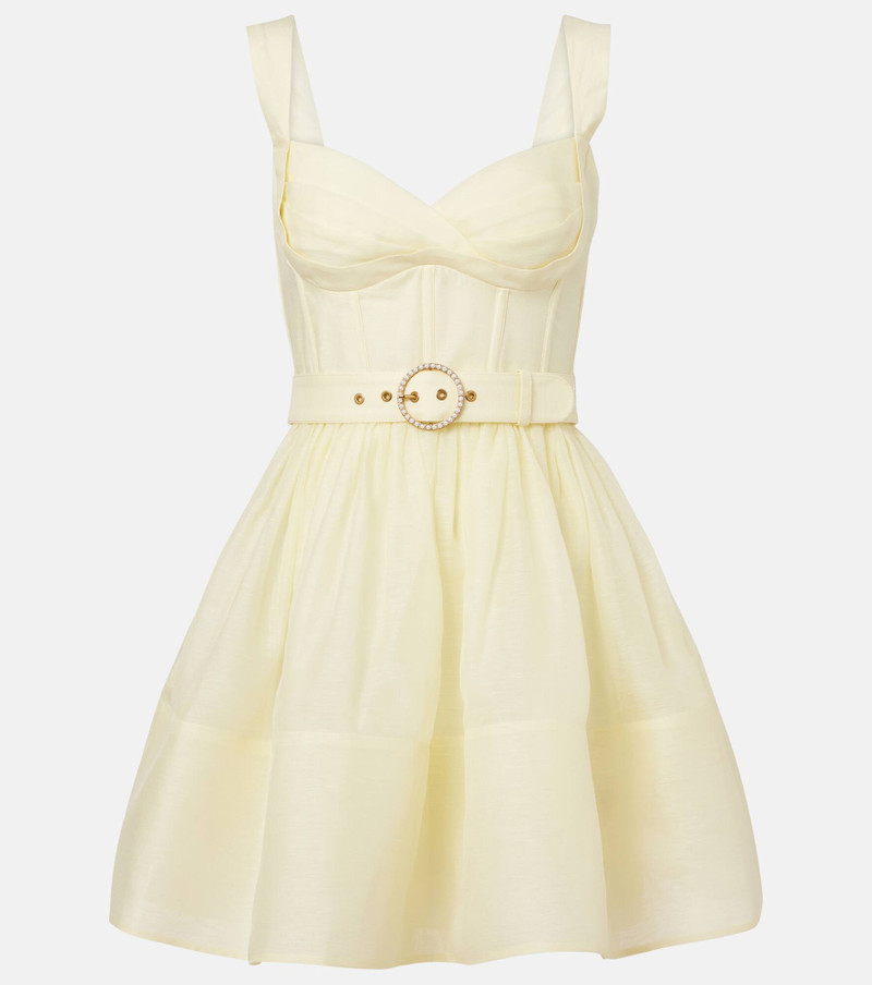 Dawning linen and silk minidress 1