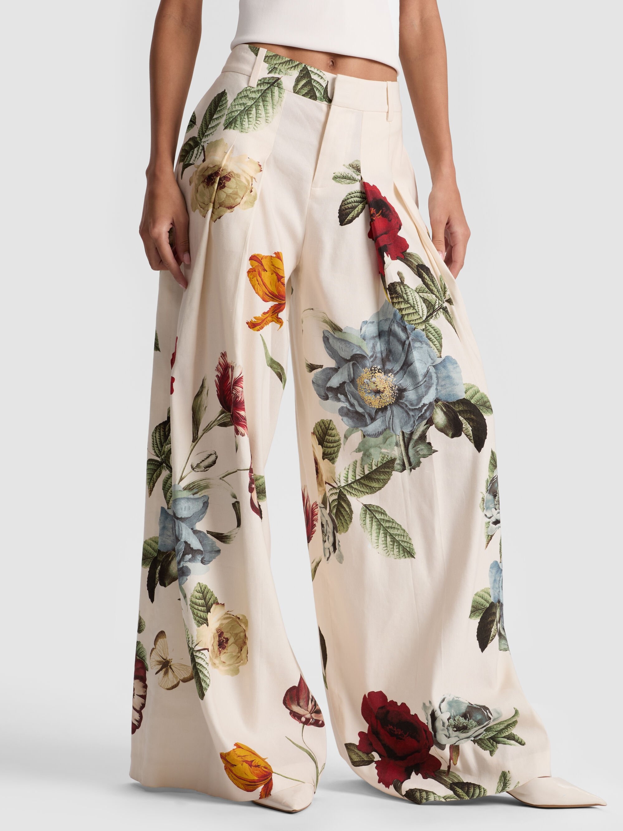BLAIRE PRINTED LINEN PANT - 1