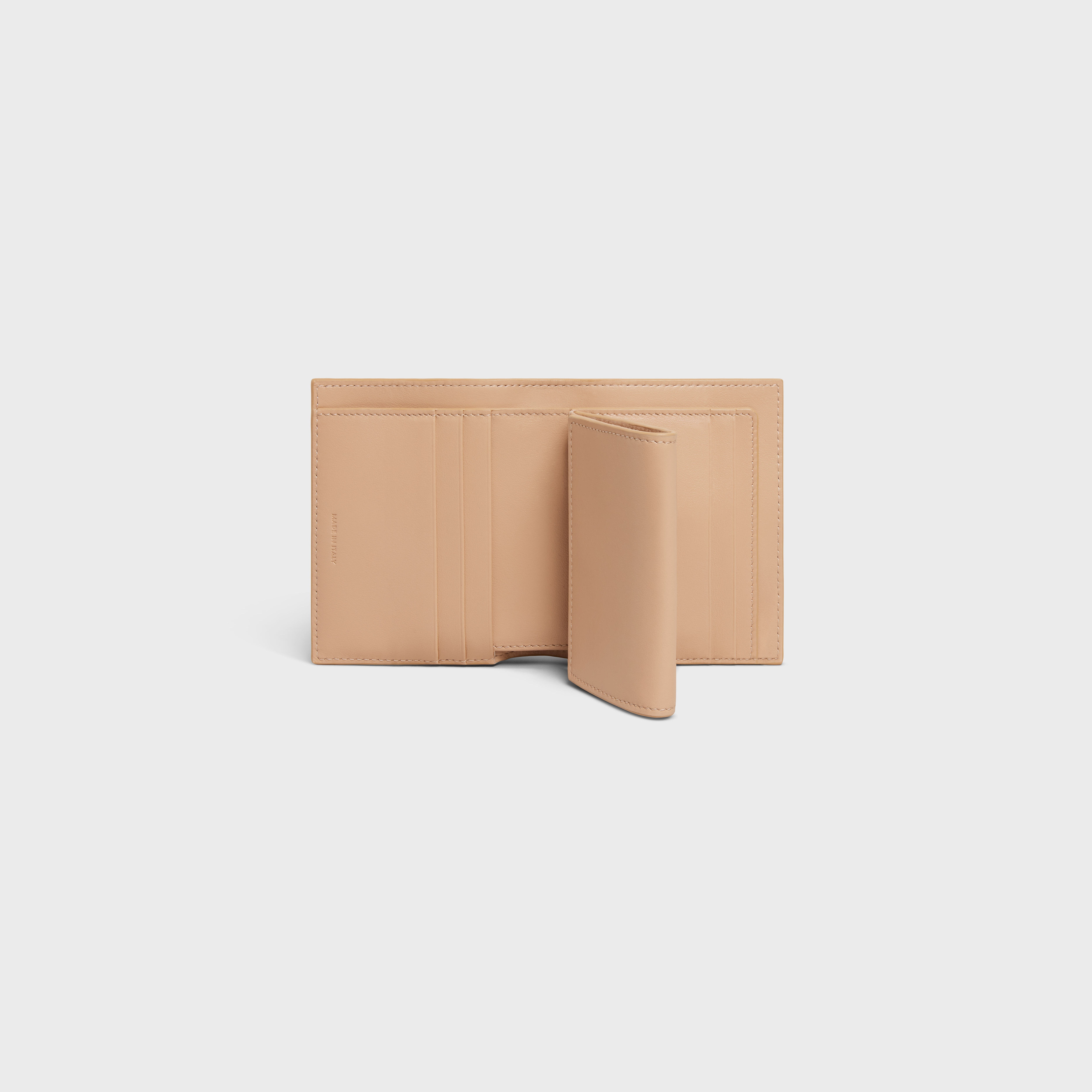 Small Strap Wallet in Bicolour Grained Calfskin - 4