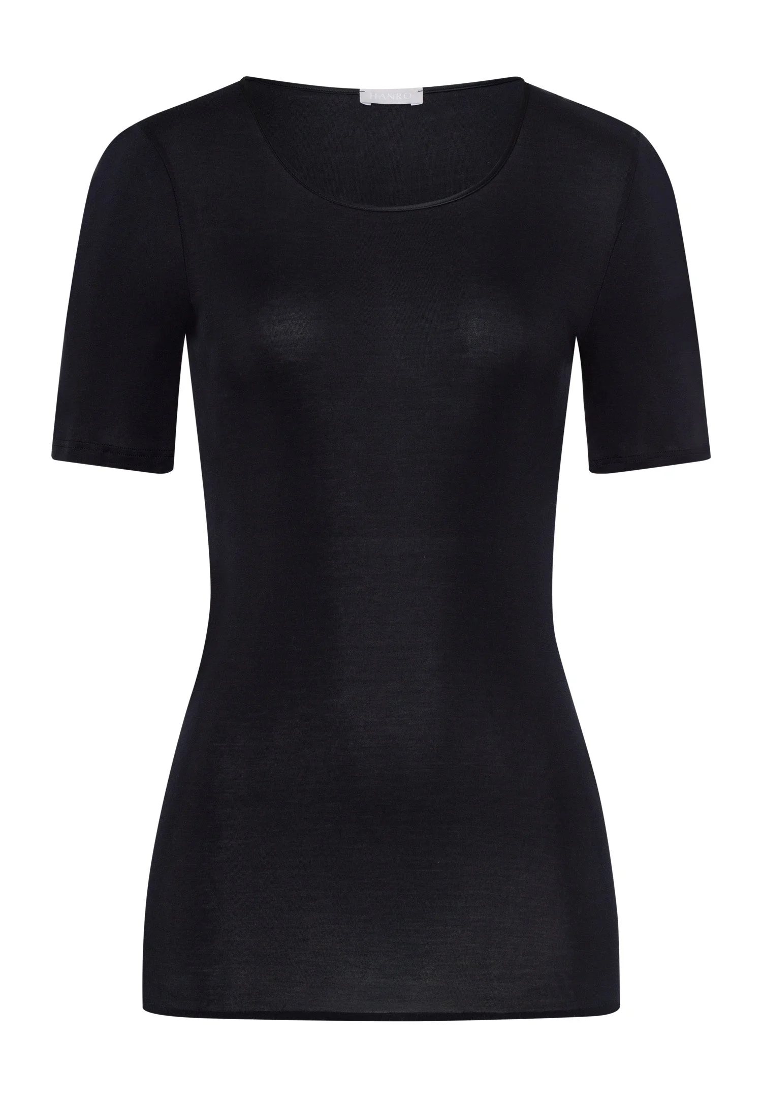 Cotton Seamless Fitted Cotton Round Neck Top - 1