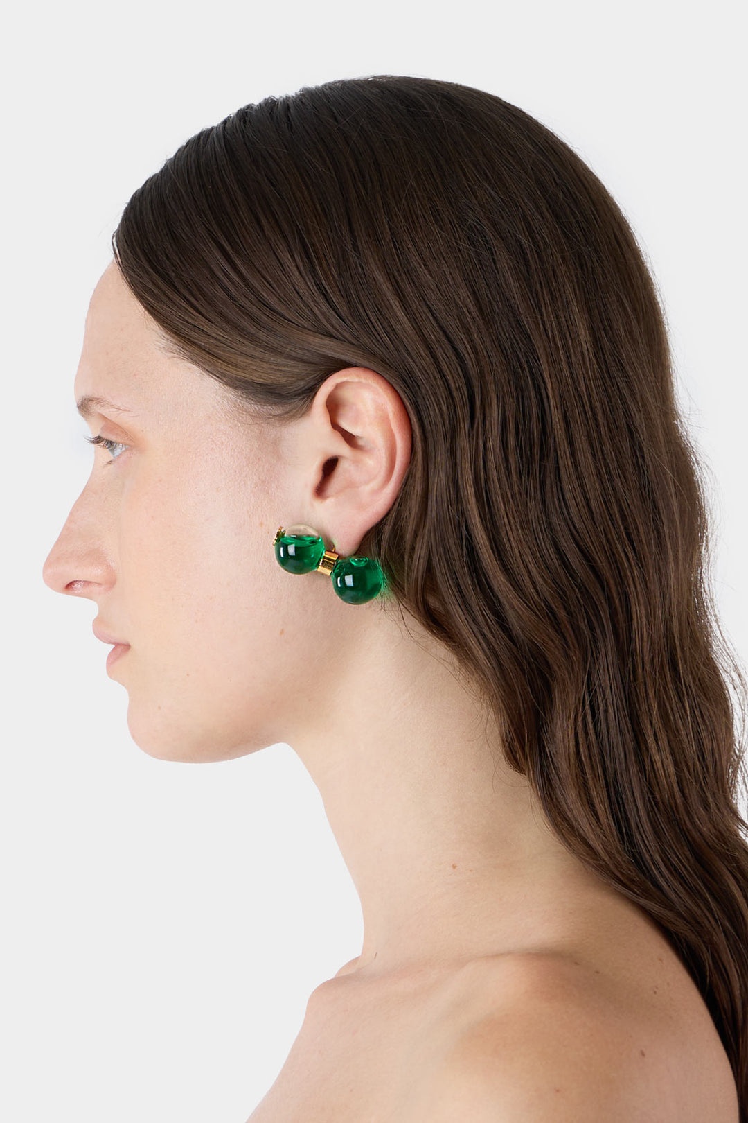 CLESSIDRA EARRINGS / gold & green - 2