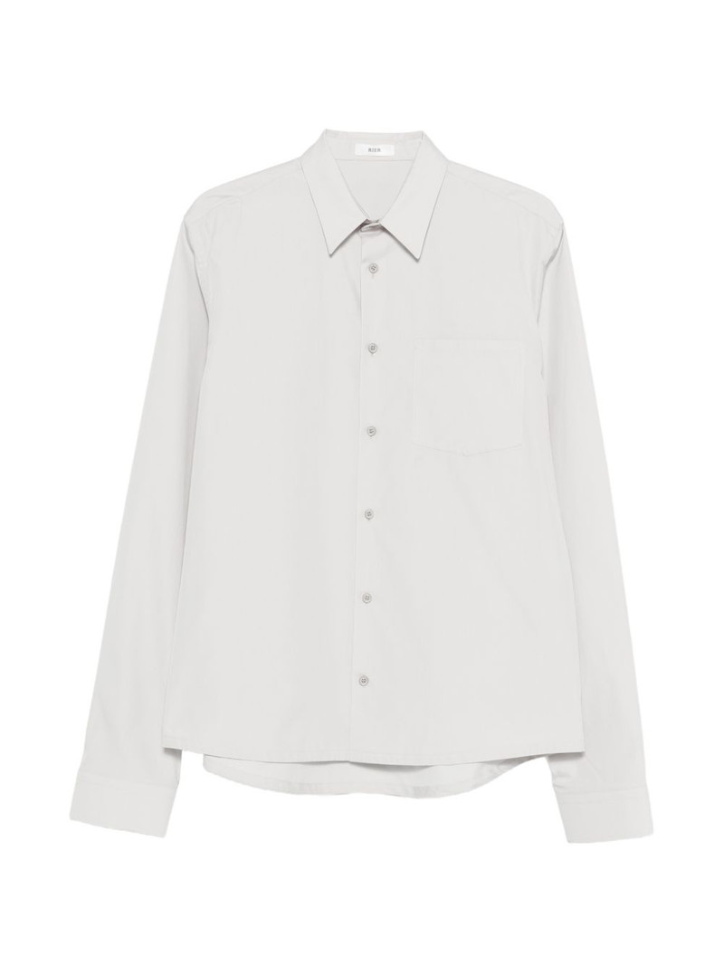 button-fastening pocket shirt 1