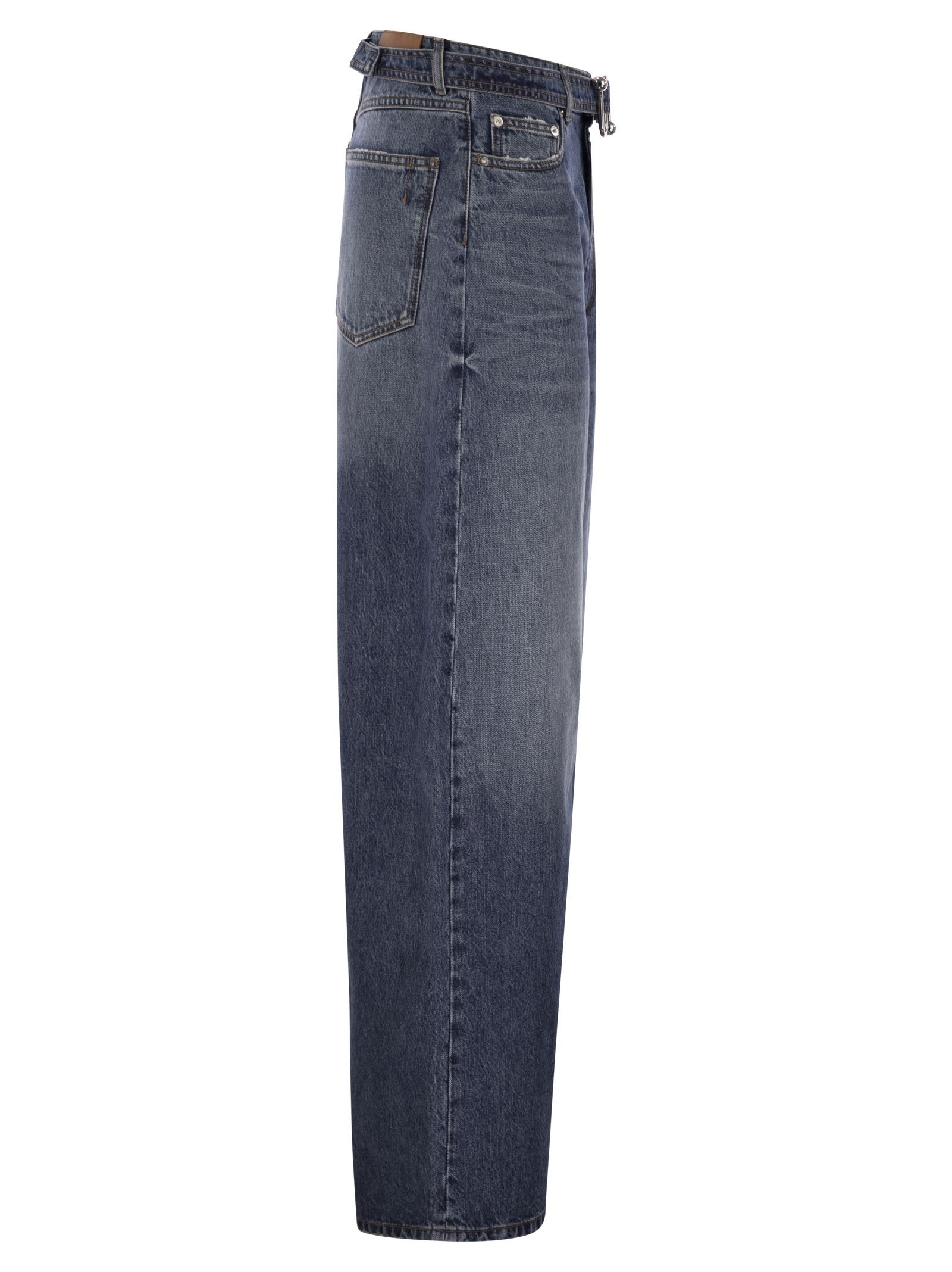 Sportmax Women Procida - Low-Waisted Oversize Denim Trousers - 3