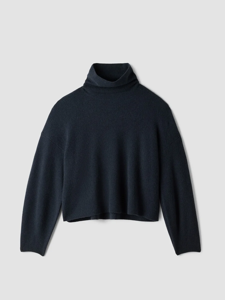 Italian Cashmere Turtleneck Top - 1