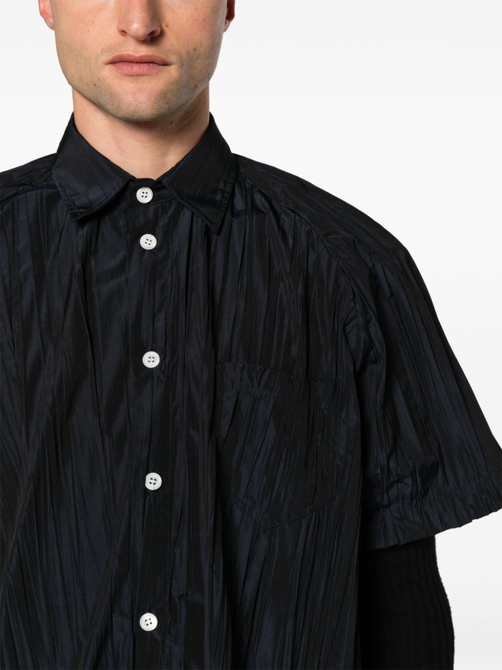 Ven asymmetric plissÃ© shirt - 5