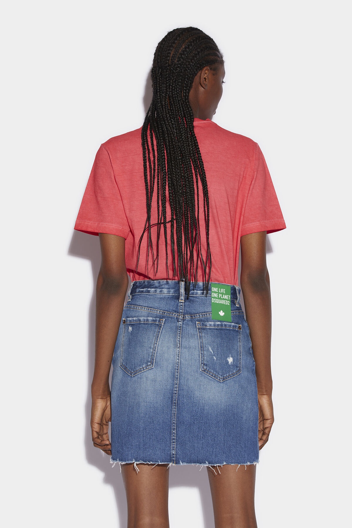 GREEN TAB PARTIALLY ORGANIC COTTON MINI SKIRT - 2