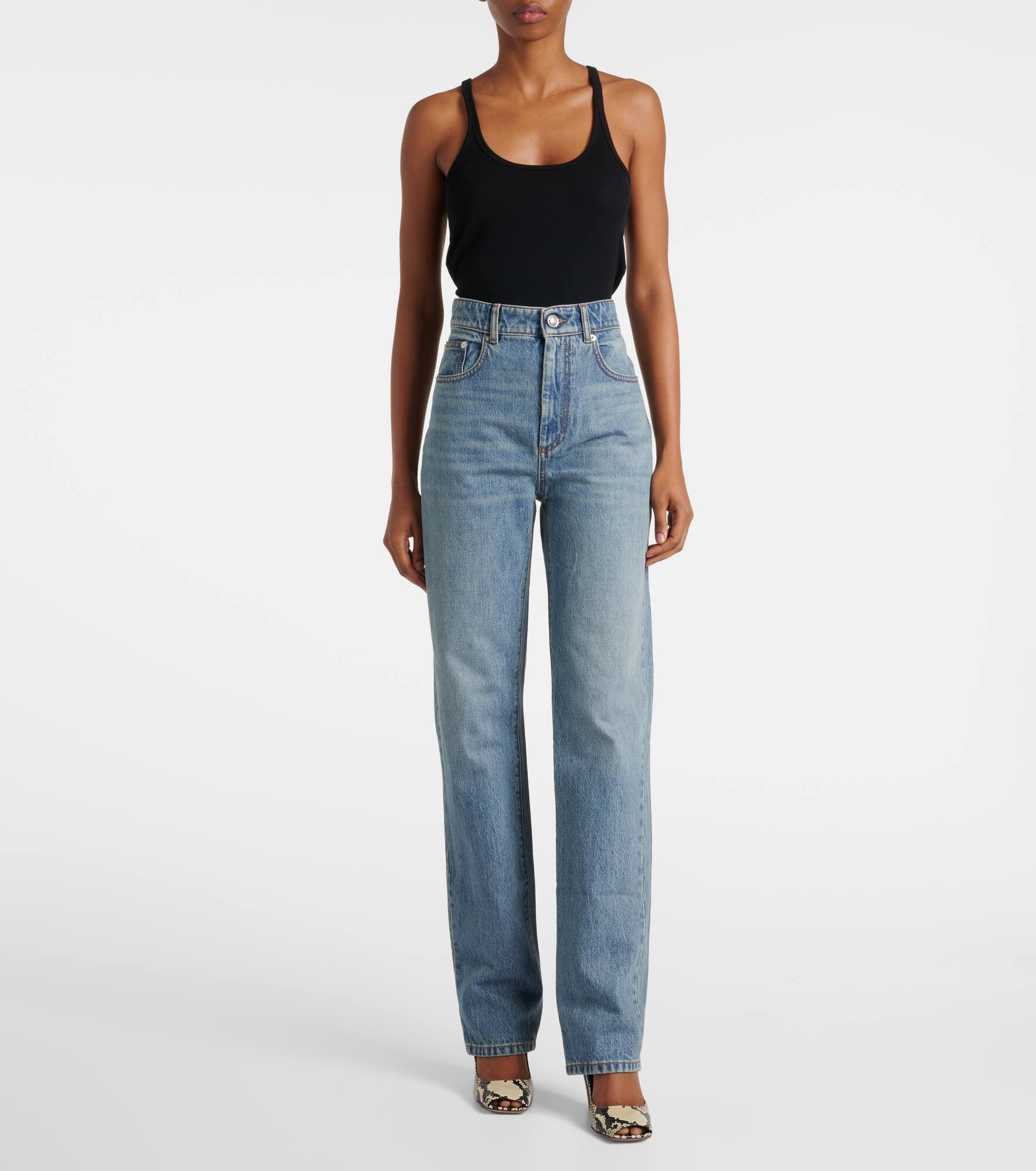 Tasso high-rise straight jeans - 7