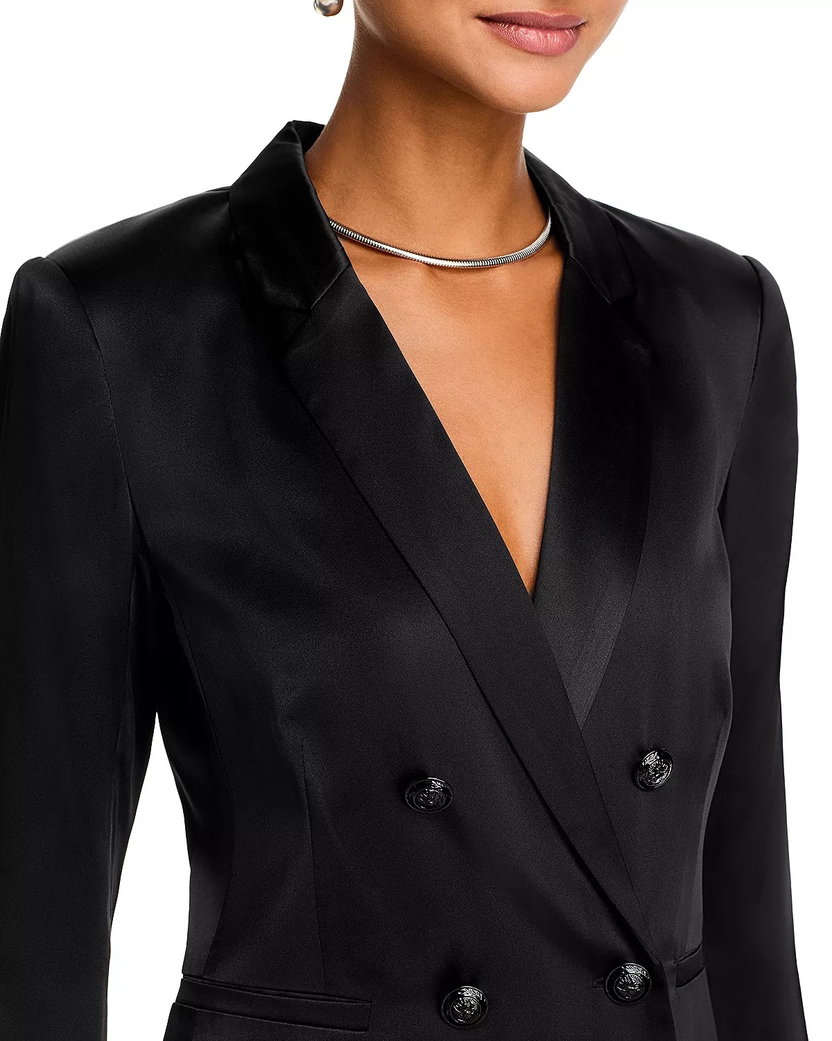 Colin Silk Double Breasted Blazer - 6