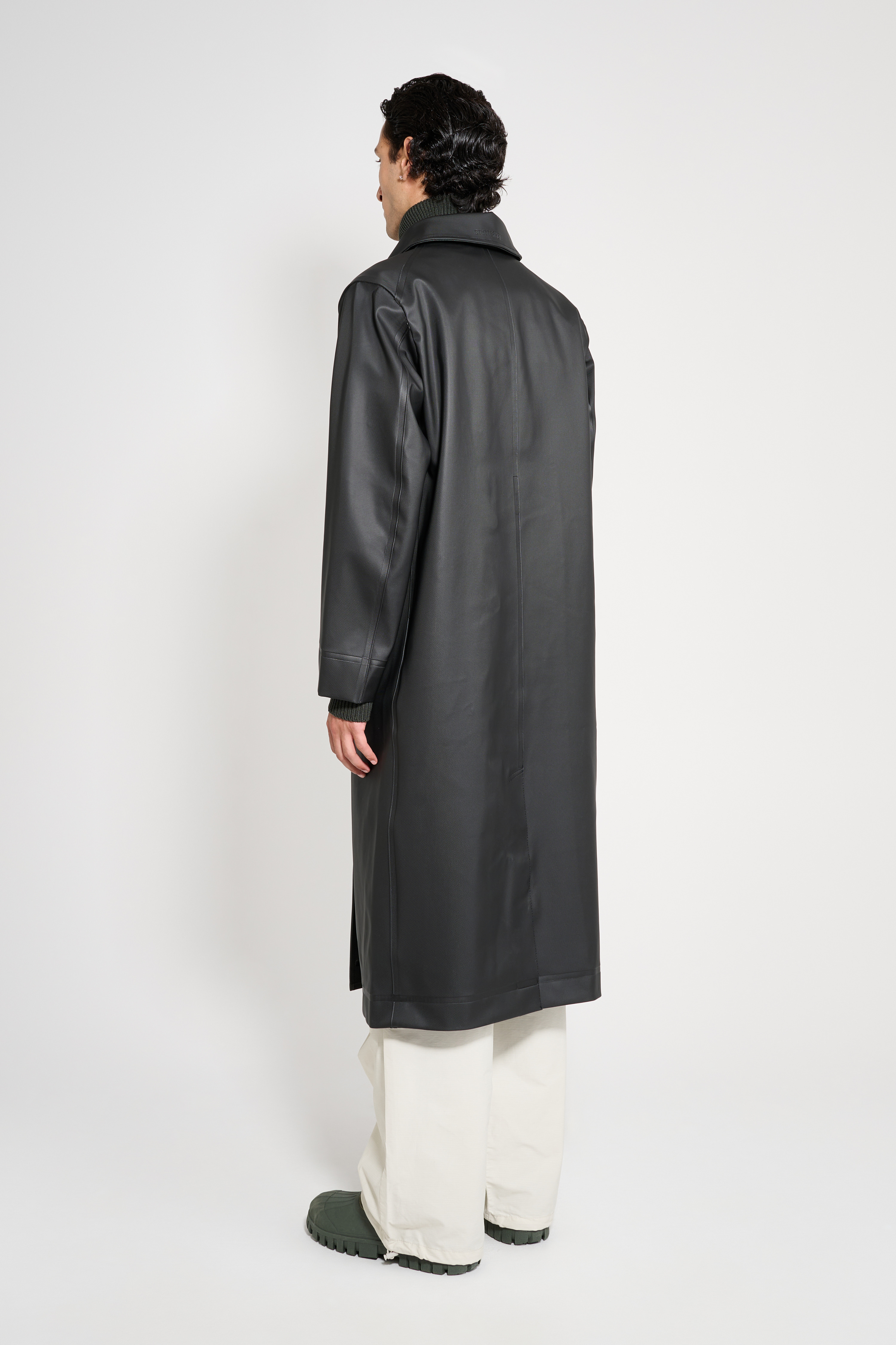 Rosenbad Long Double Breasted Overcoat Black - 4