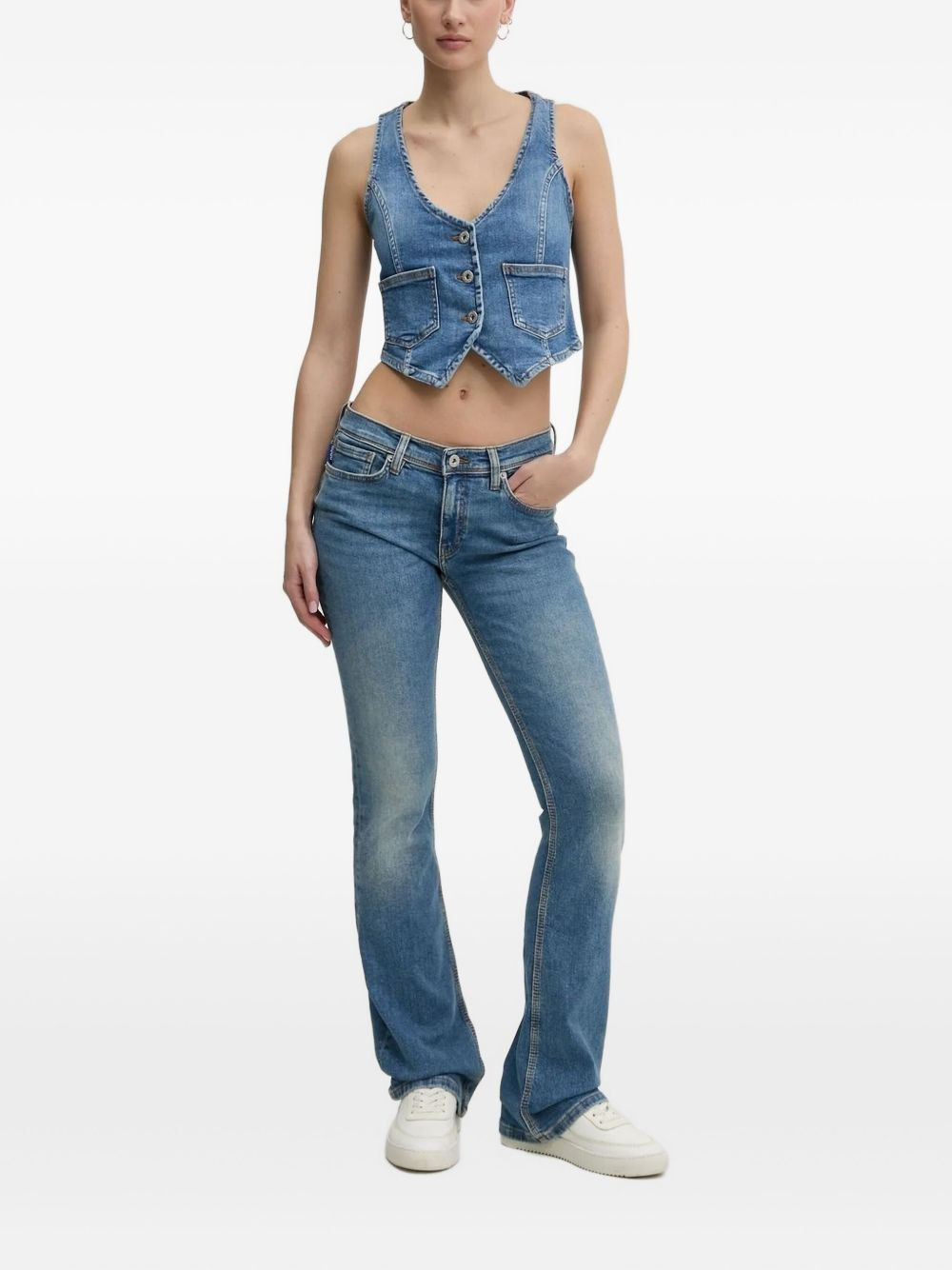 low-rise bootcut jeans - 1