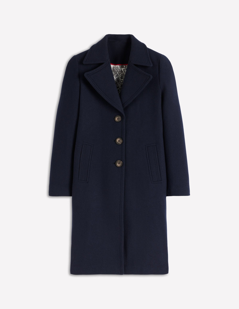 Newport Wool Coat-Navy 1