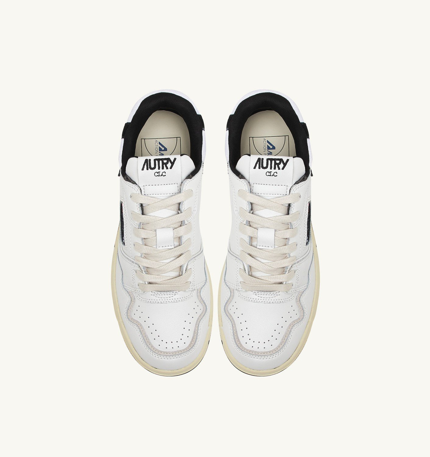 CLC LOW SNEAKERS IN WHITE LEATHER AND BLACK SUEDE - 7
