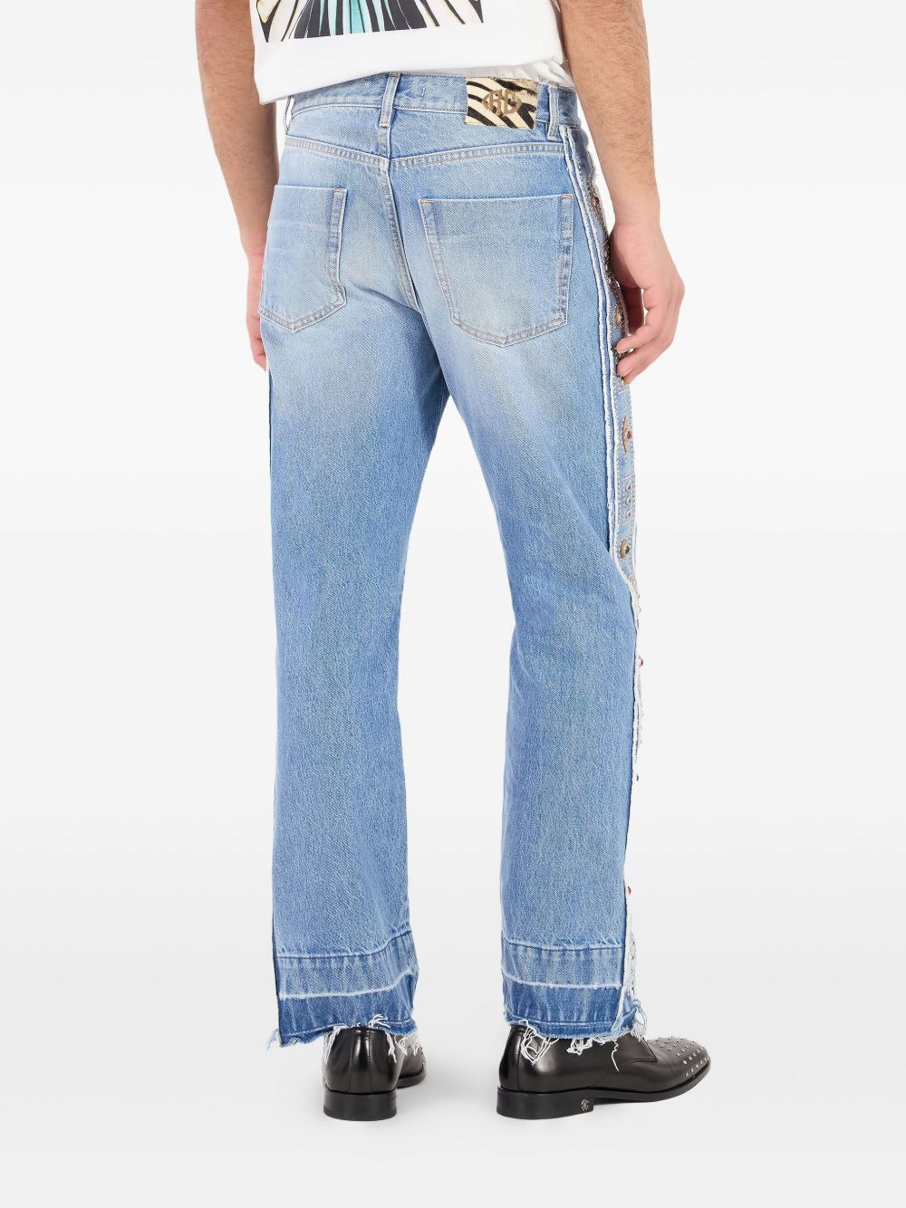 stud-embellished jeans - 4