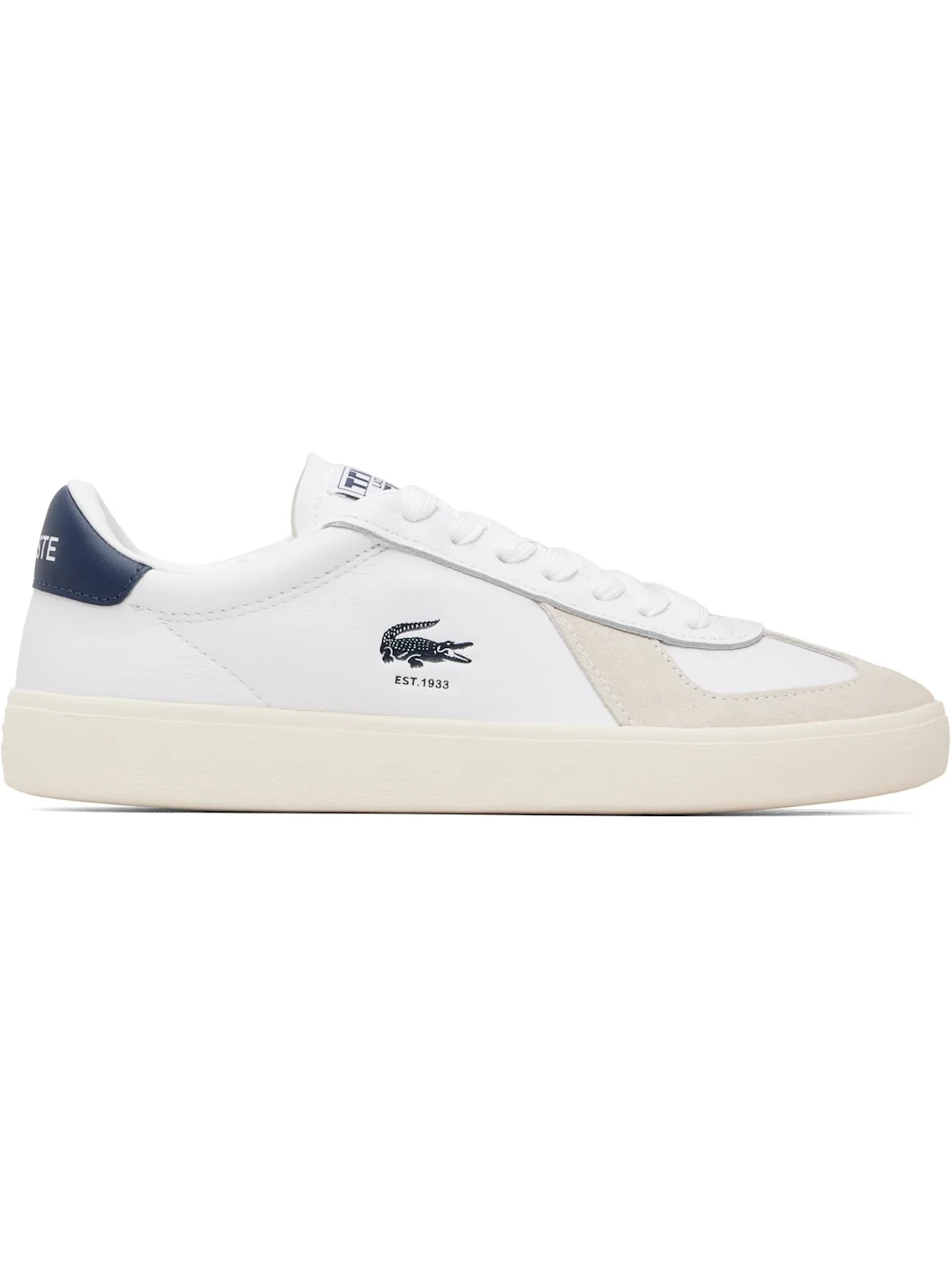 White & Beige Baseshot Pro Sneakers - 1