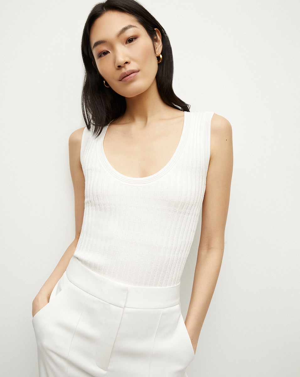 SANDRA RIBBED TANK - 2