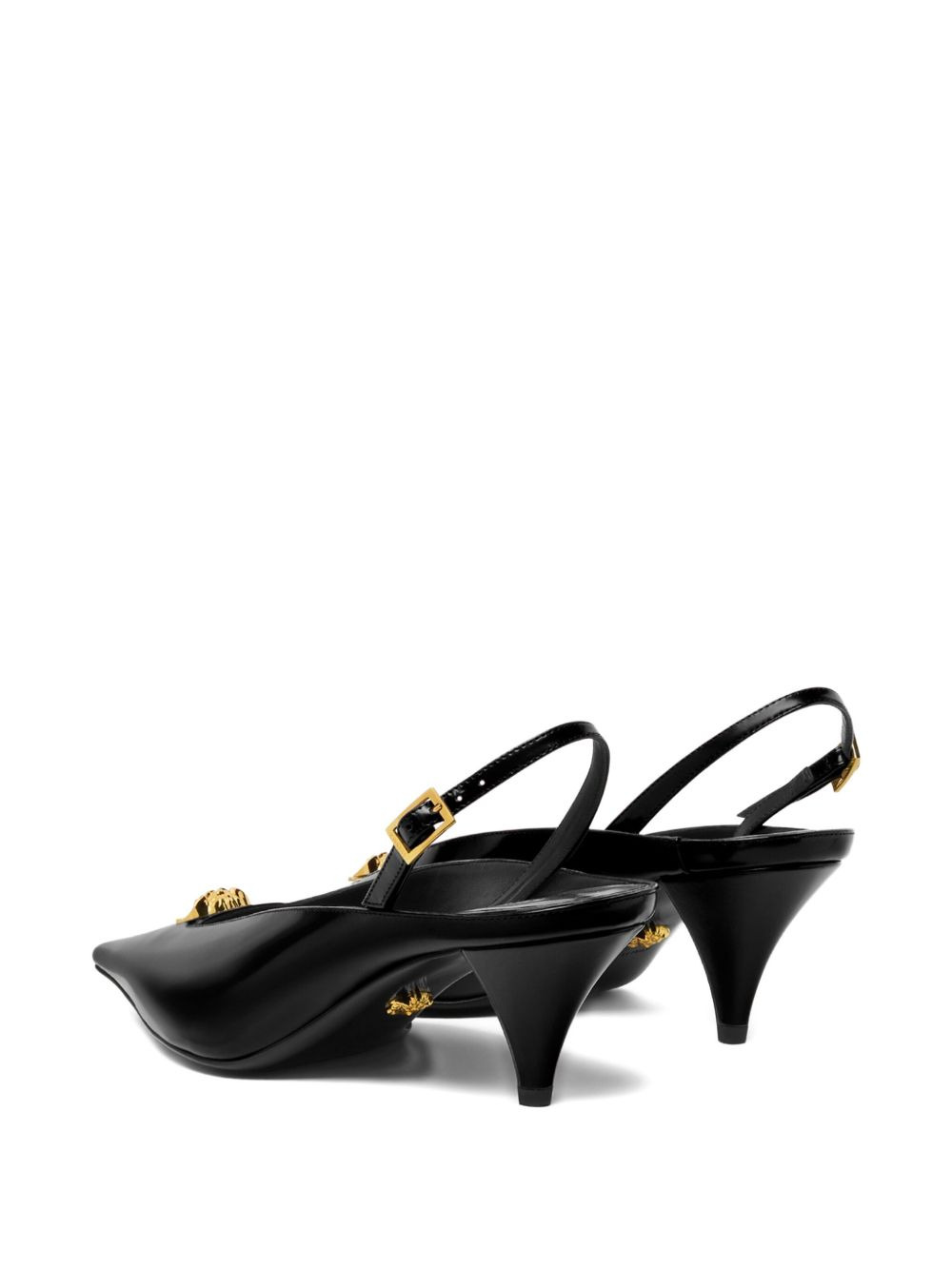 medusa-head pointed-toe mules - 4