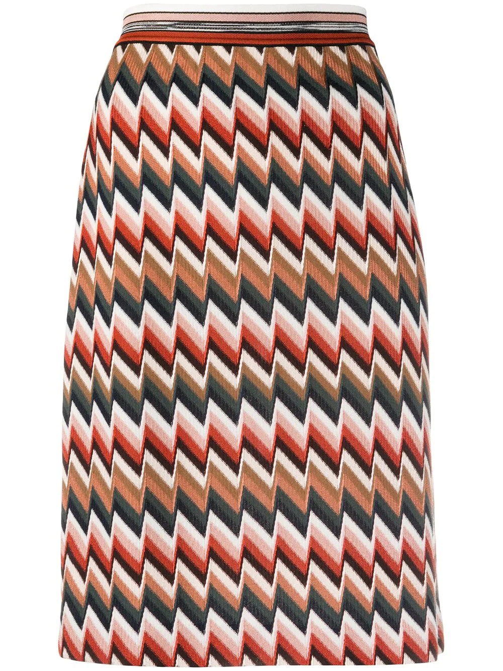 geometric knit pencil skirt - 1