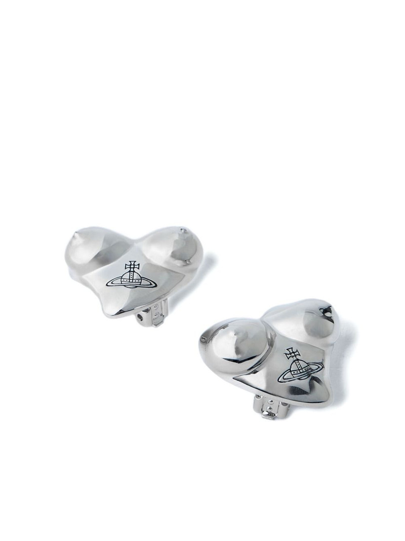 Vivienne Westwood Mimosa logo-engraved earrings outlook