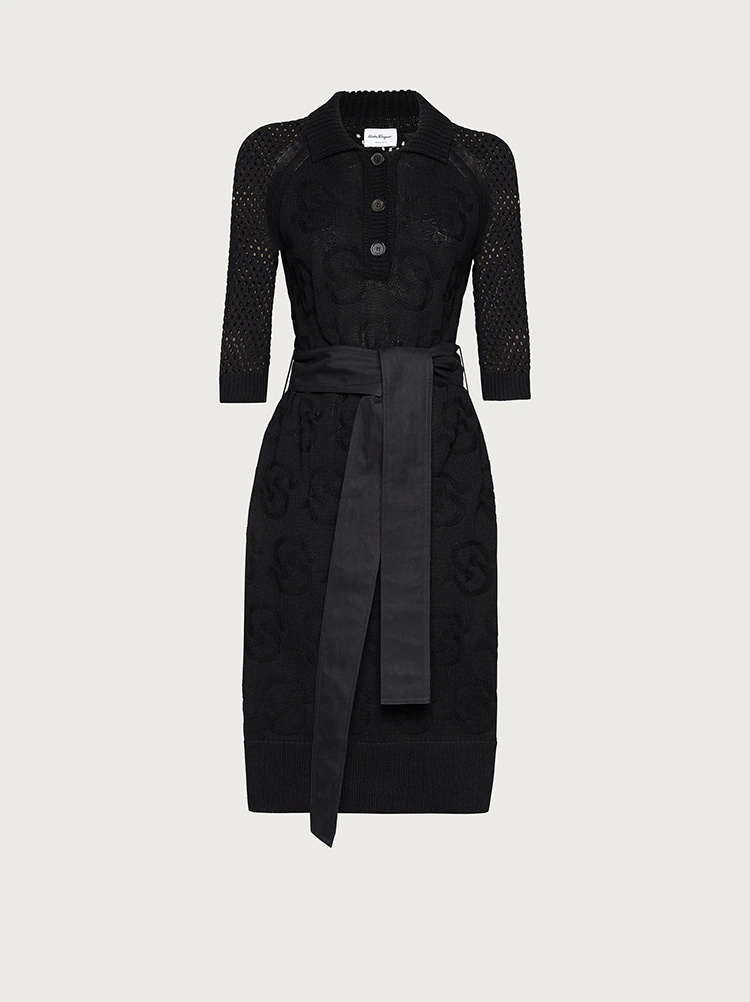 KNITTED COTTON DRESS - 3