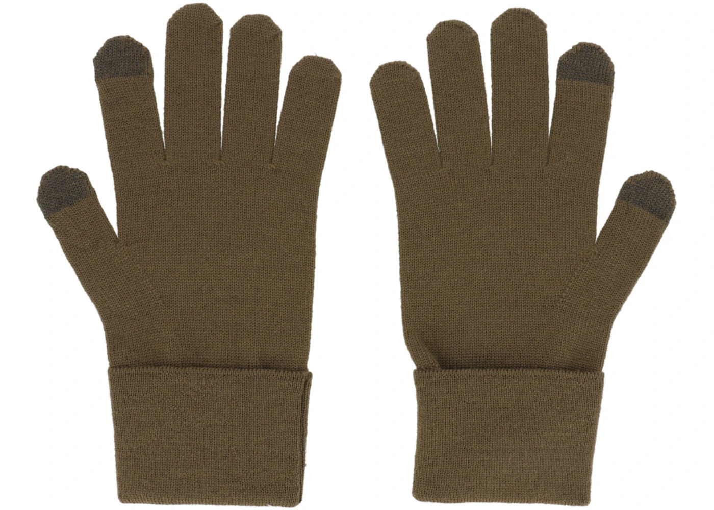 Givenchy Embroidered Logo Gloves Black/Khaki - 2