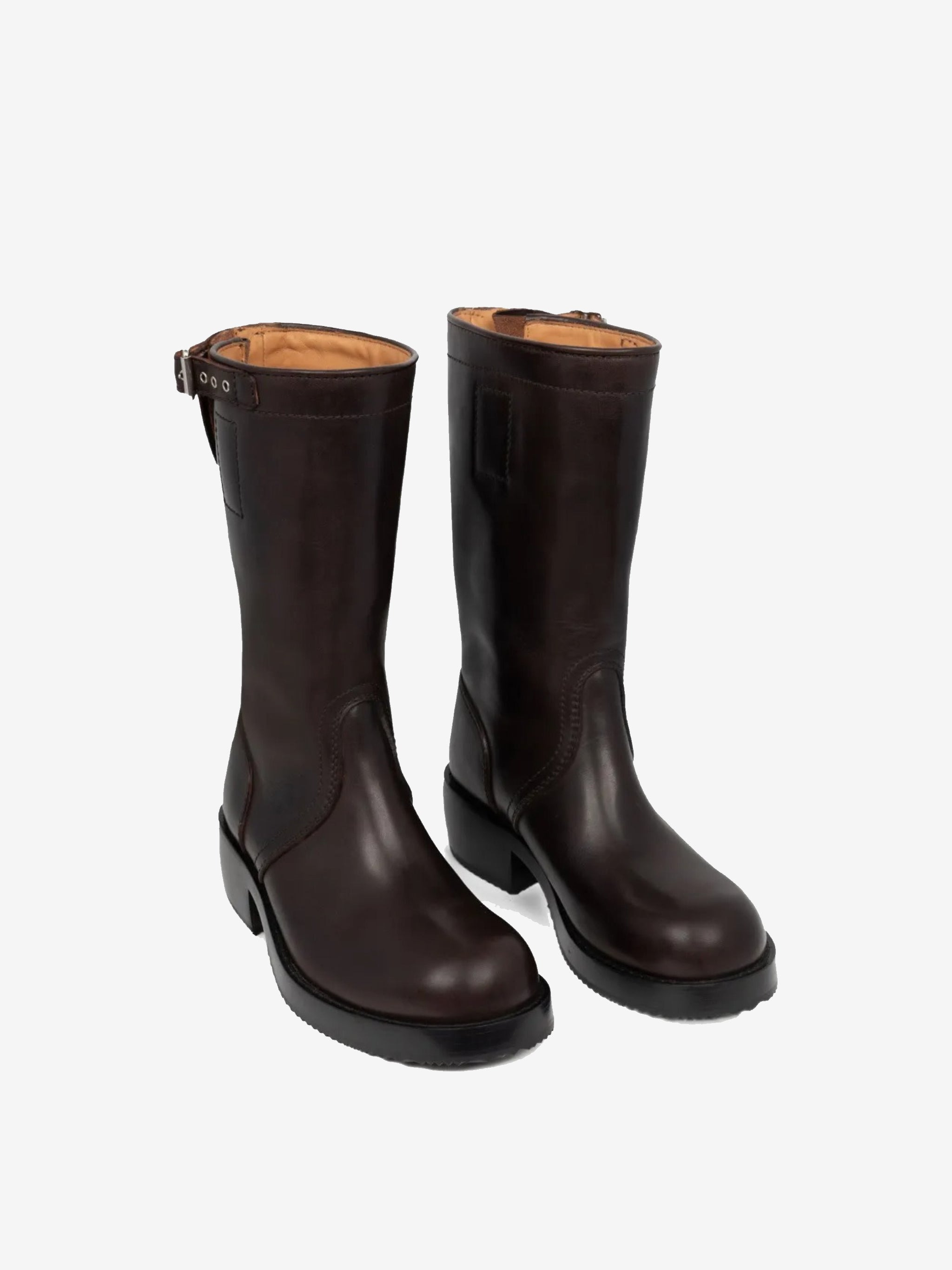 DRIES VAN NOTEN - Women Leather Buckle Boot - 2