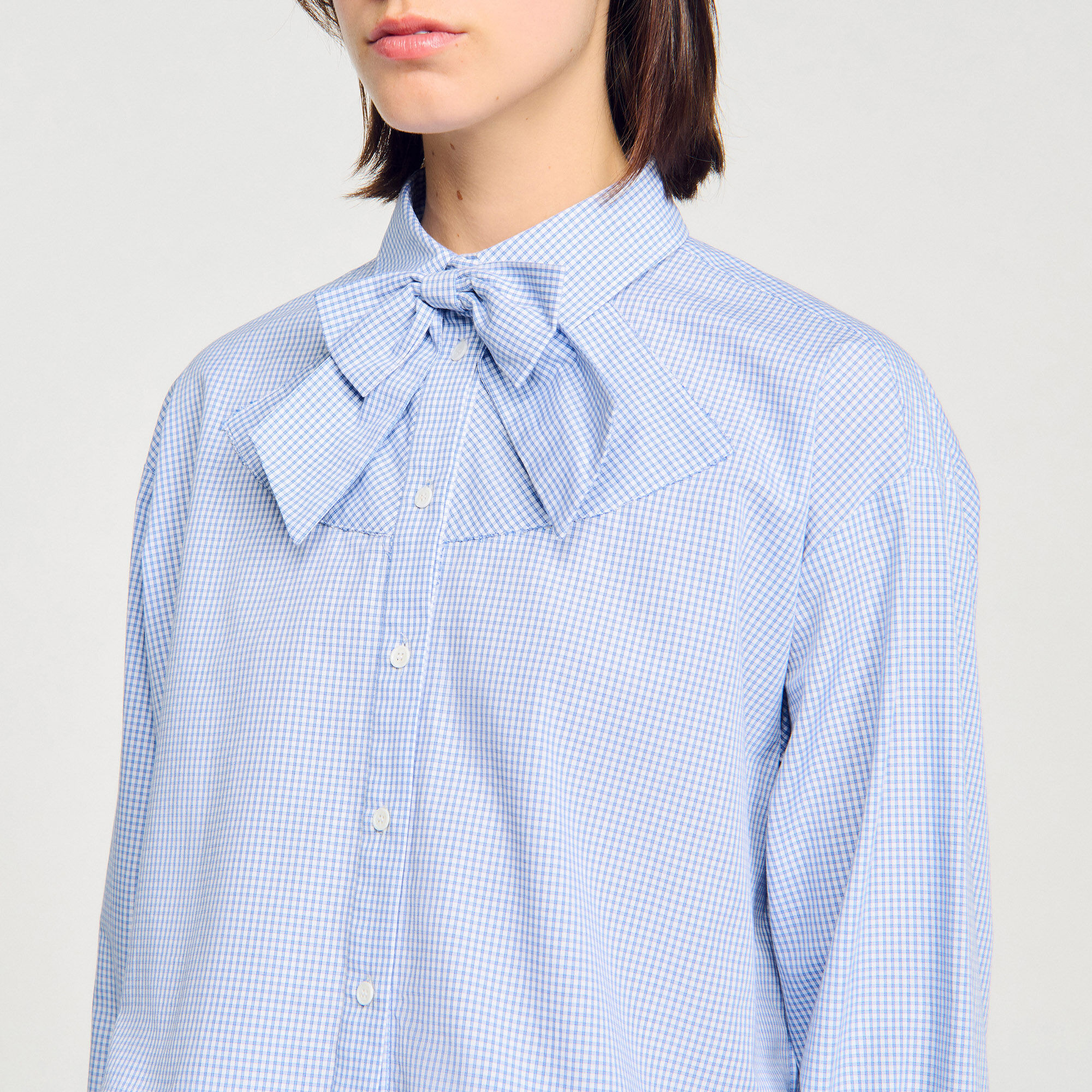 BOW COLLAR SHIRT - 3