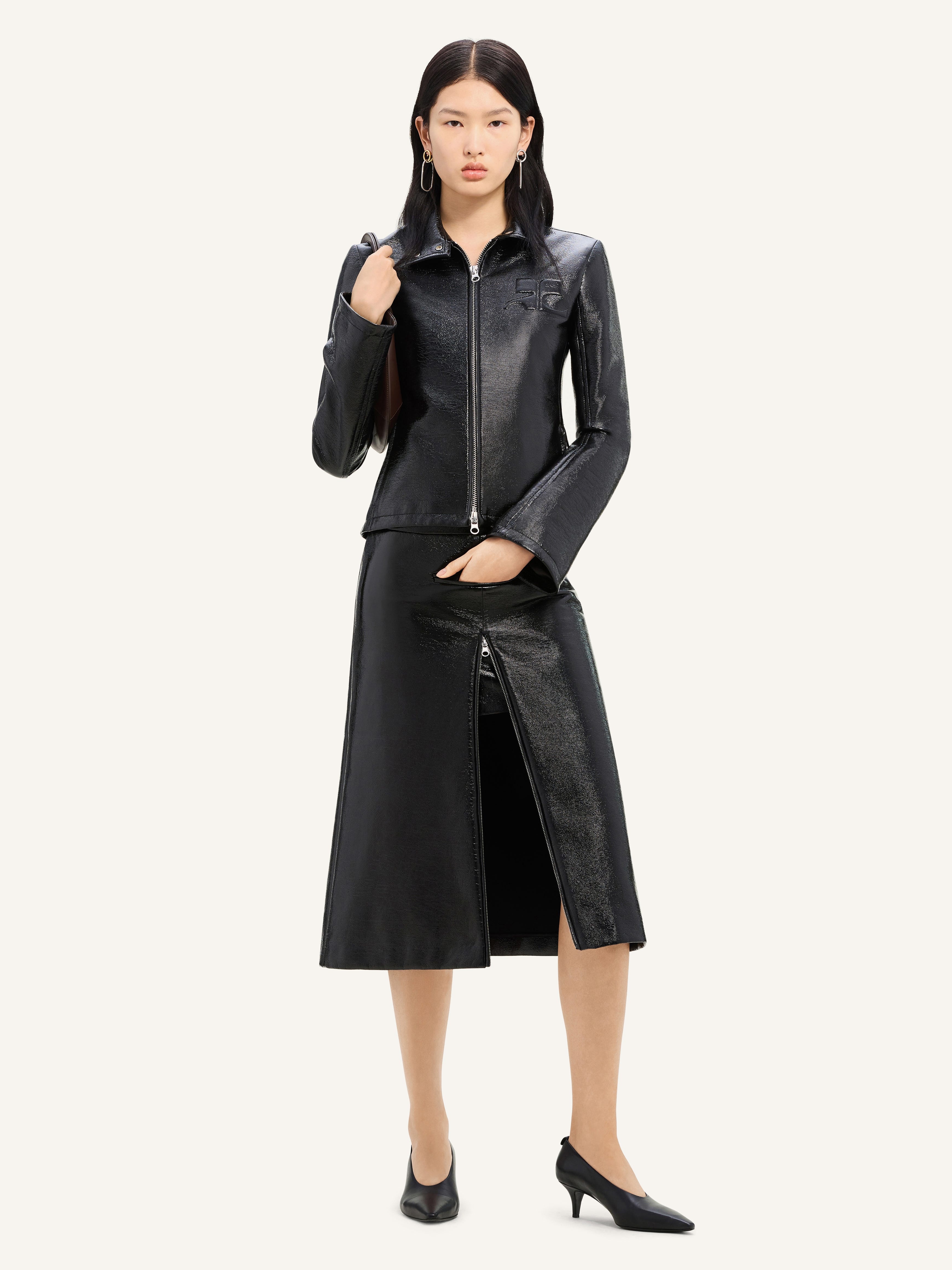 ZIPPED VINYL JACKET - 2
