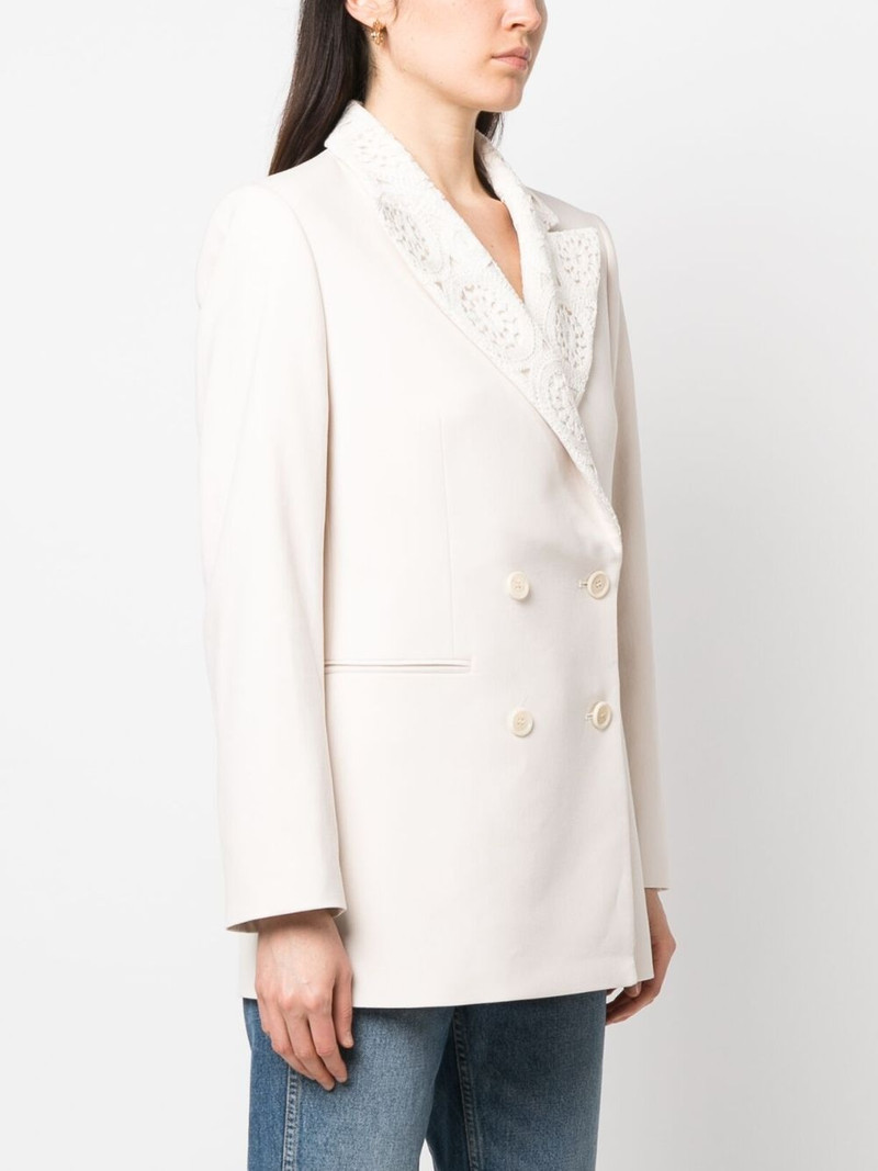 double-breasted crochet blazer 3