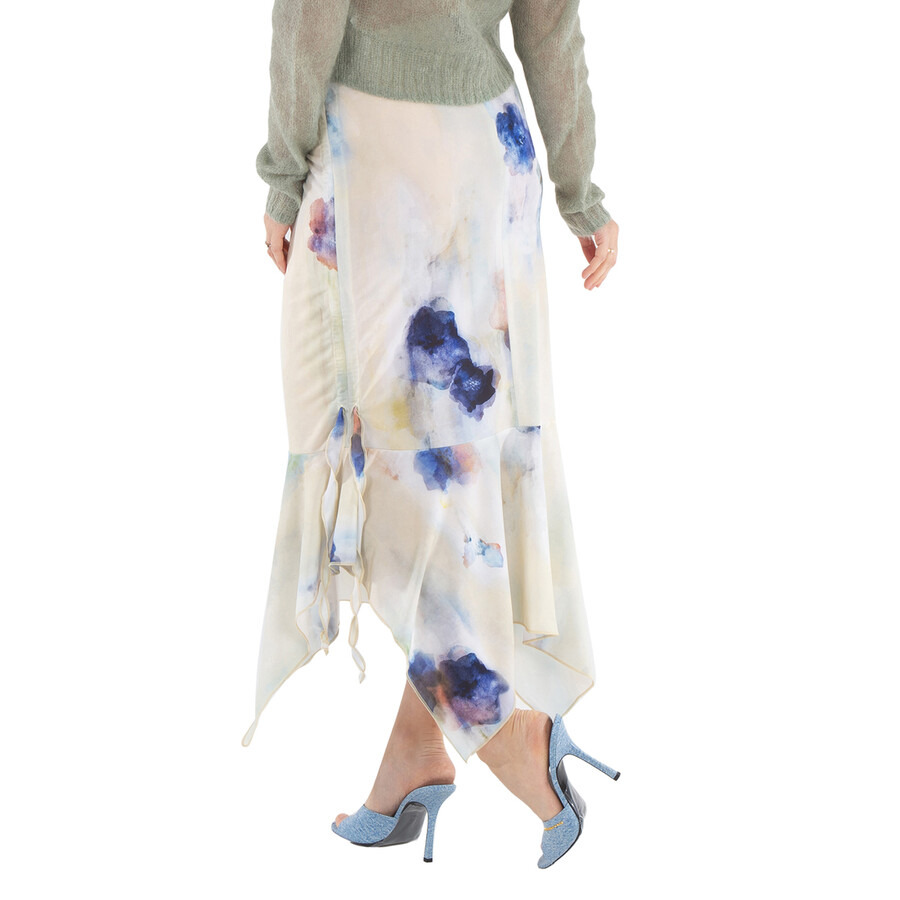 Acne Studios Enola Floral Asymmetric Midi Skirt - 5