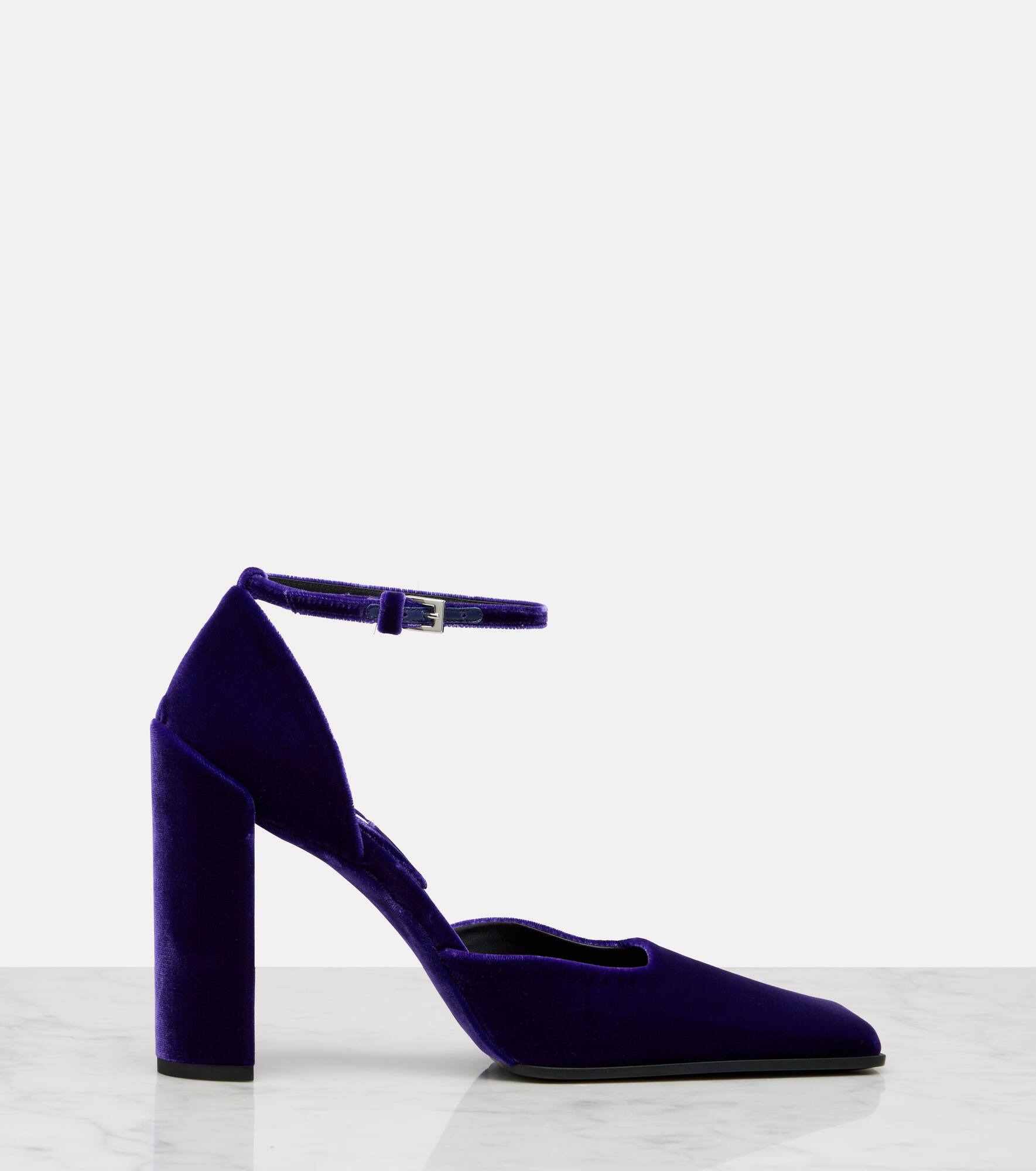 Square 90 velvet pumps - 4