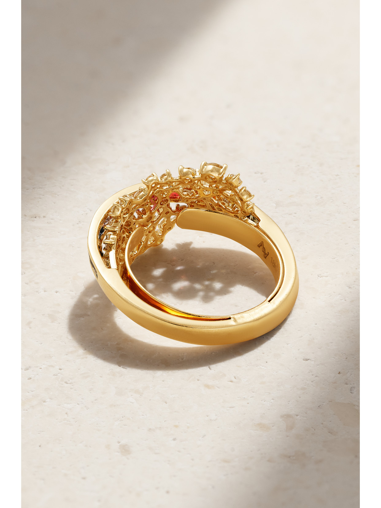 Scatter Rainbow Energy 18-karat Gold, Diamond And Sapphire Ring - 3