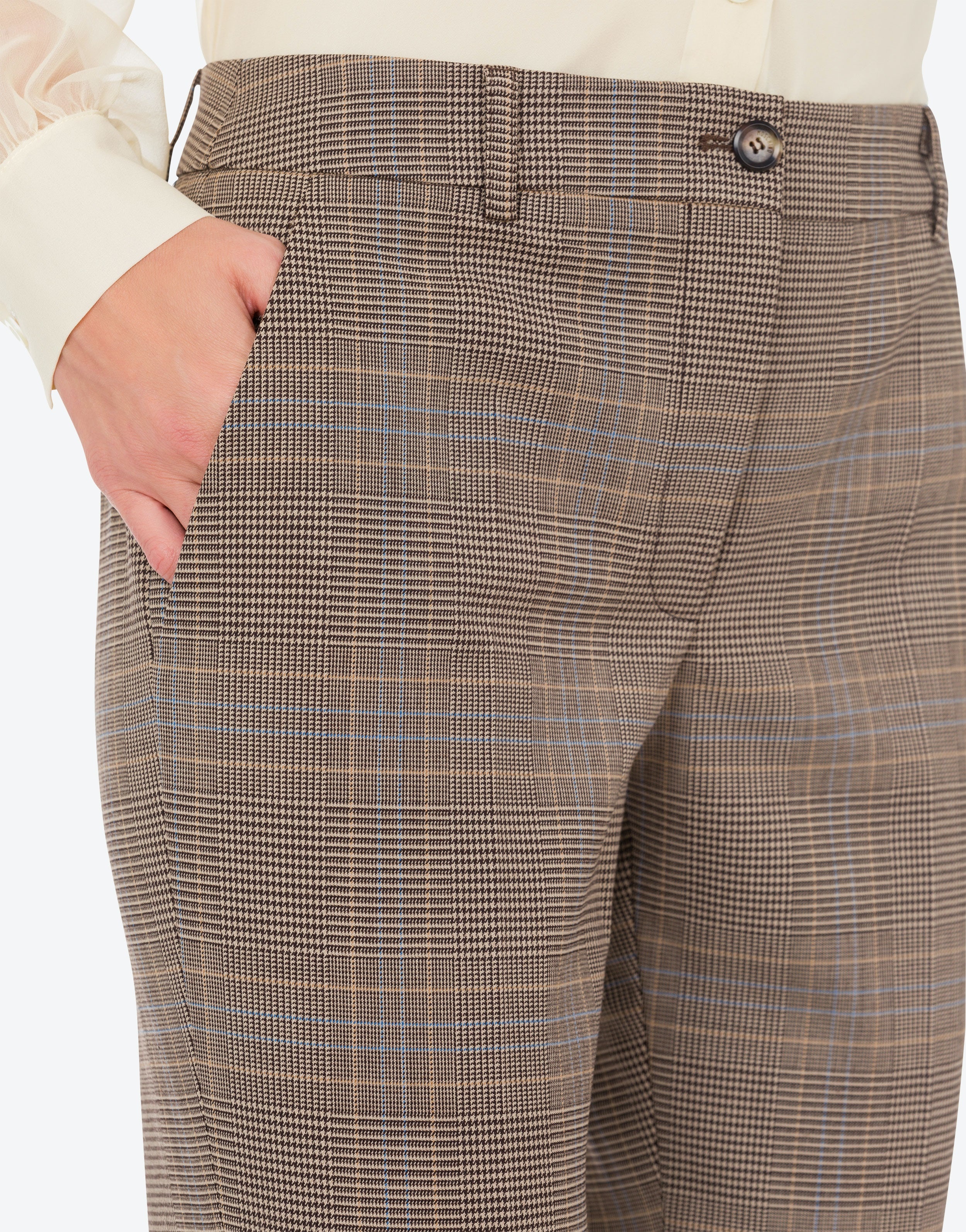 GLEN PLAID TROUSERS - 4