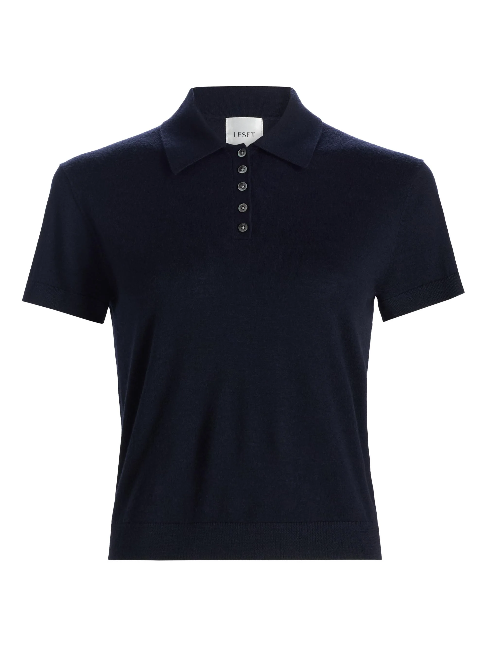 Women's James Short-Sleeve Knit Polo Shirt - Midnight - 1