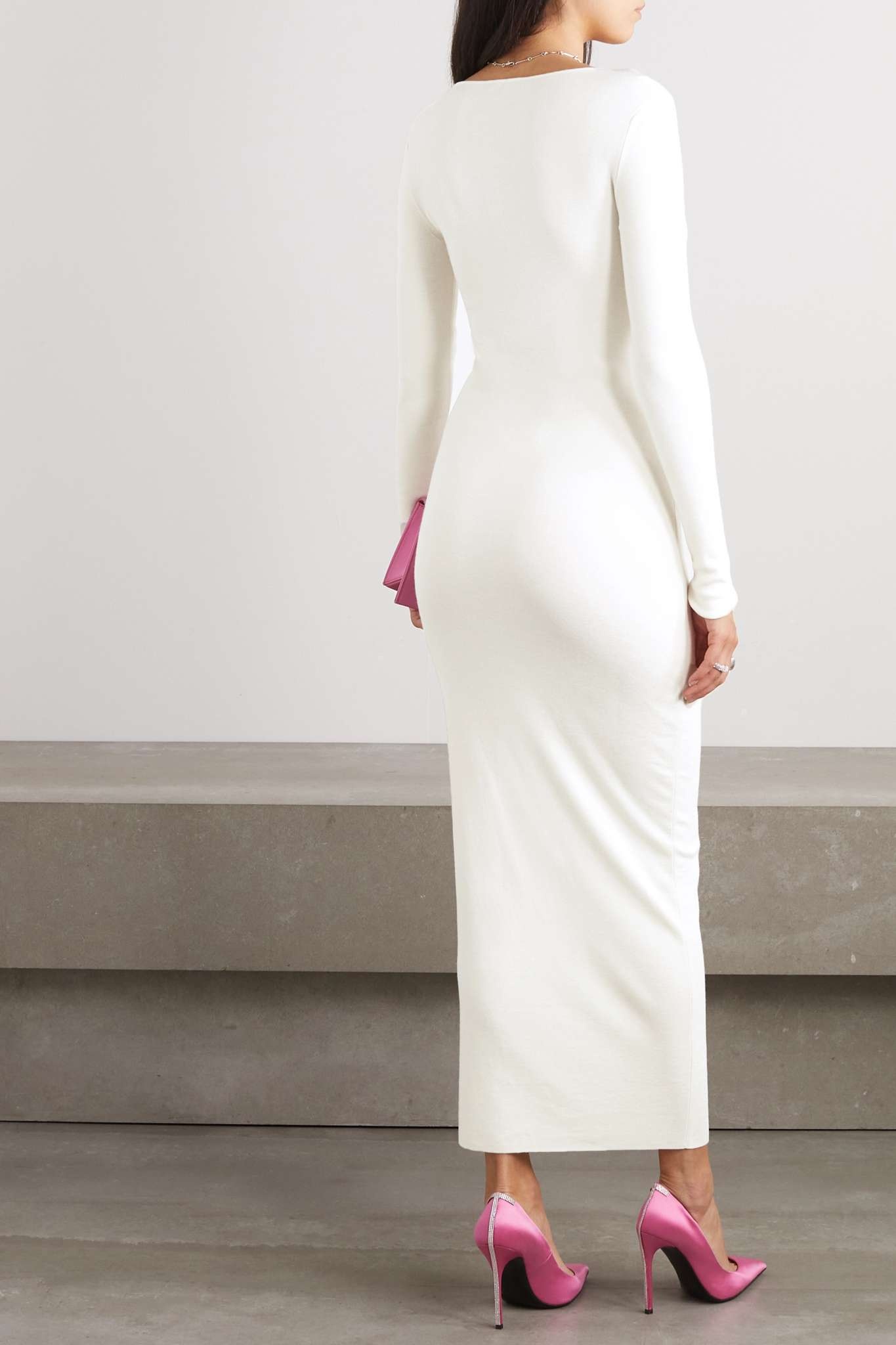 Cashmere and silk-blend midi dress - 3