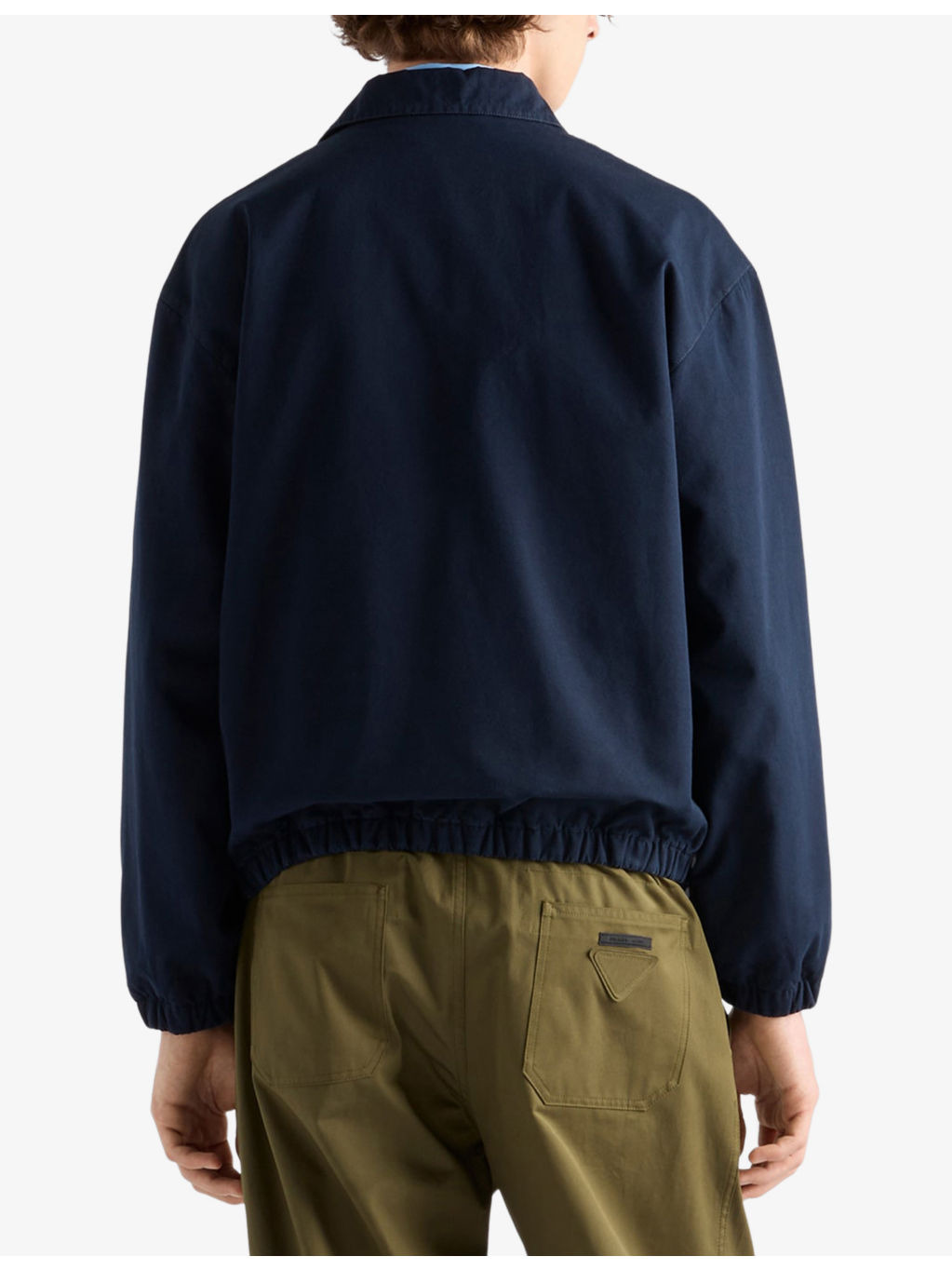 Pointed-Collar Logo-Print Cotton jacket - 4