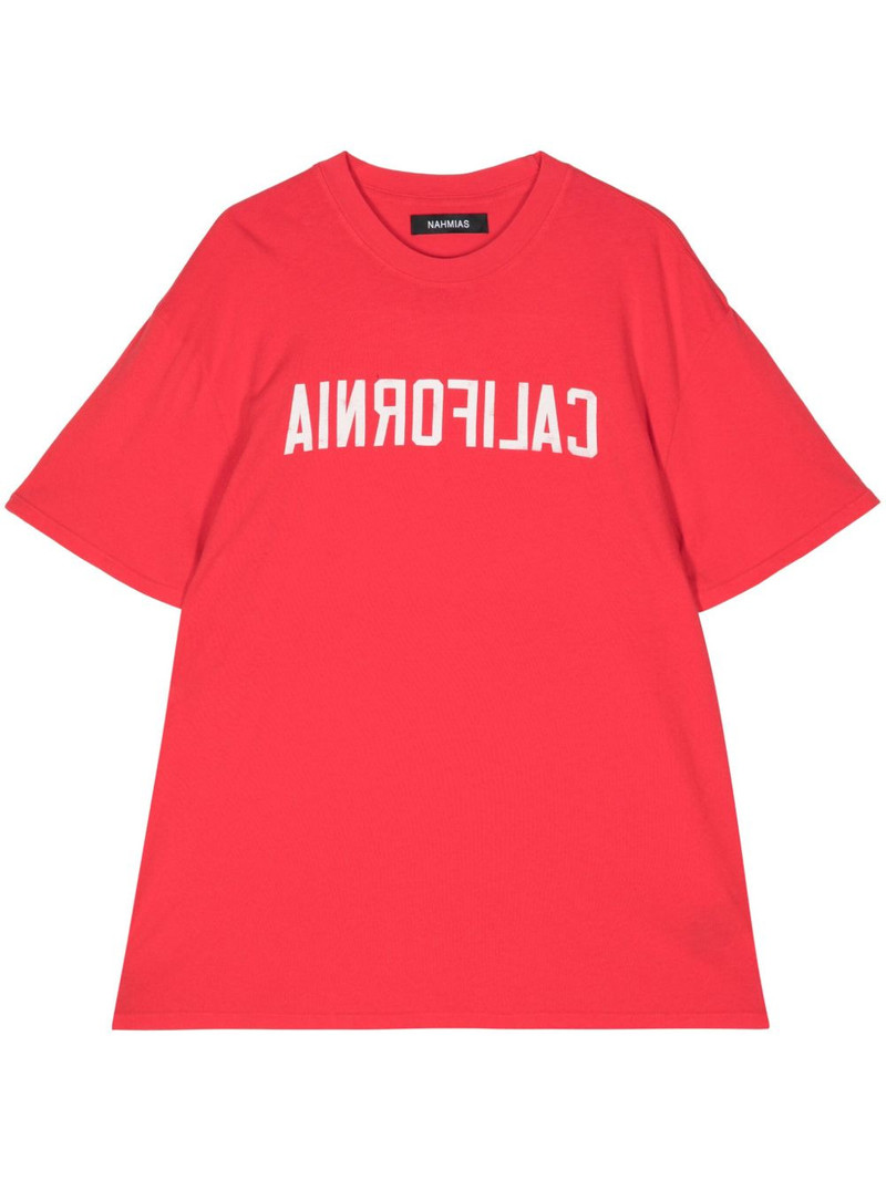 California-print cotton T-shirt 1