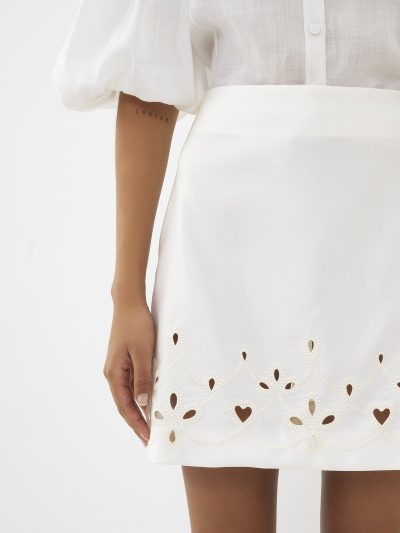 EMBROIDERED A-LINE MINI SKIRT 6