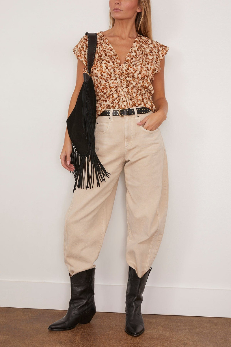 Isabel Marant Oriane Jean in Ecru outlook