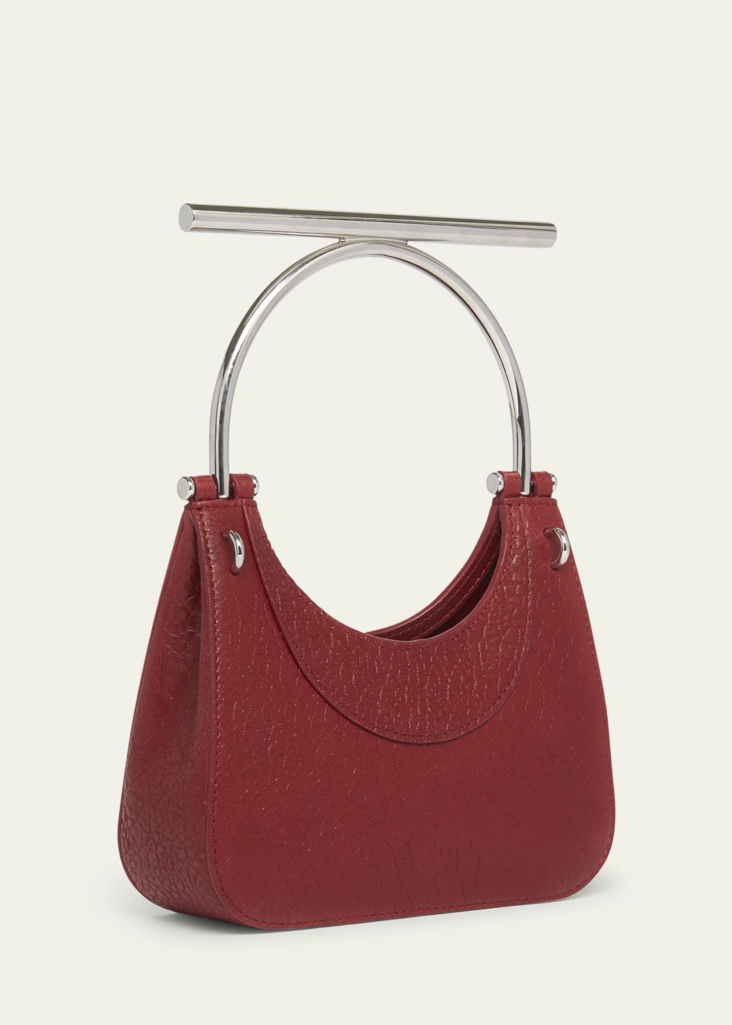 Mini Crossbar Leather Top-Handle Bag - 3