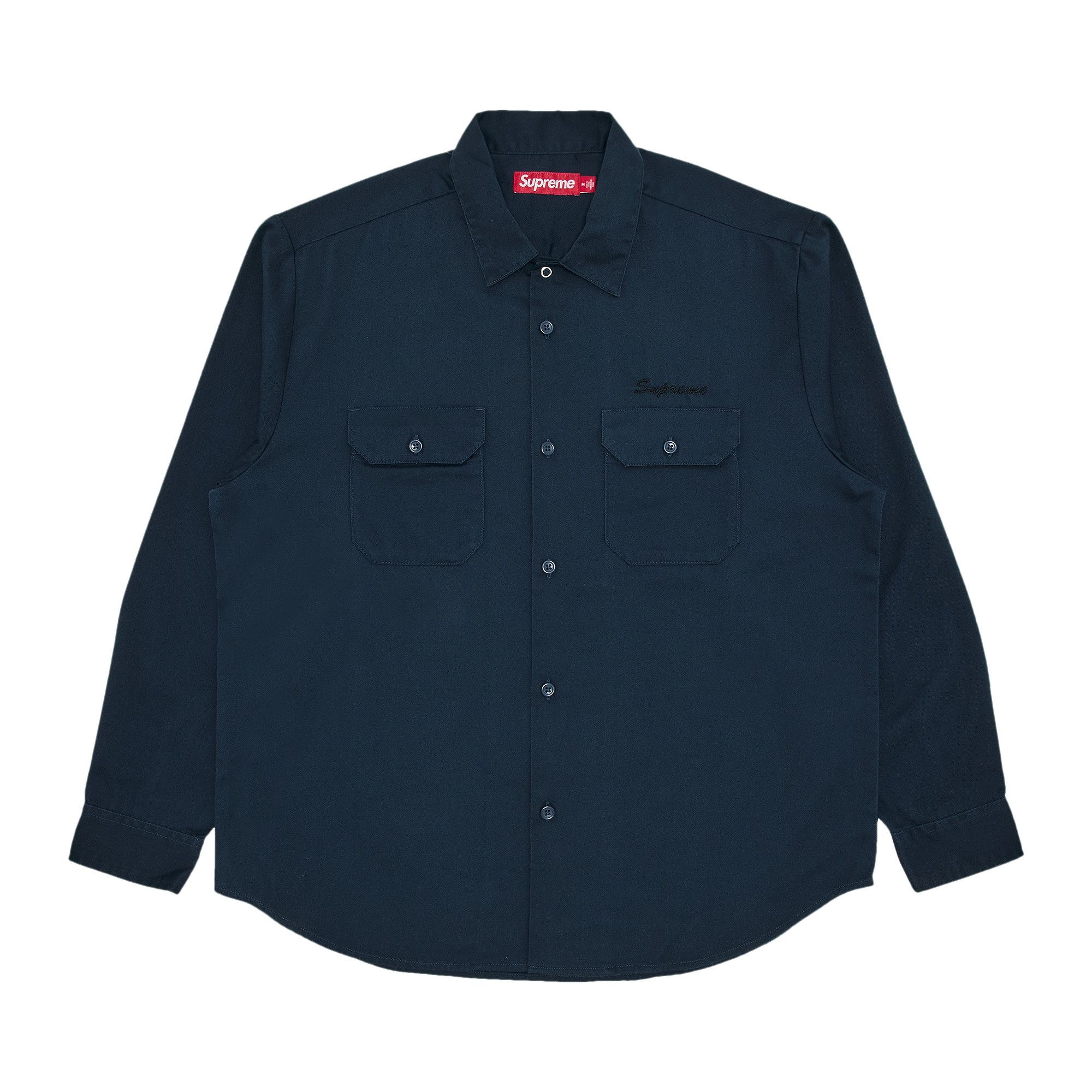 Supreme Snow White Work Shirt 'Light Navy' - 1