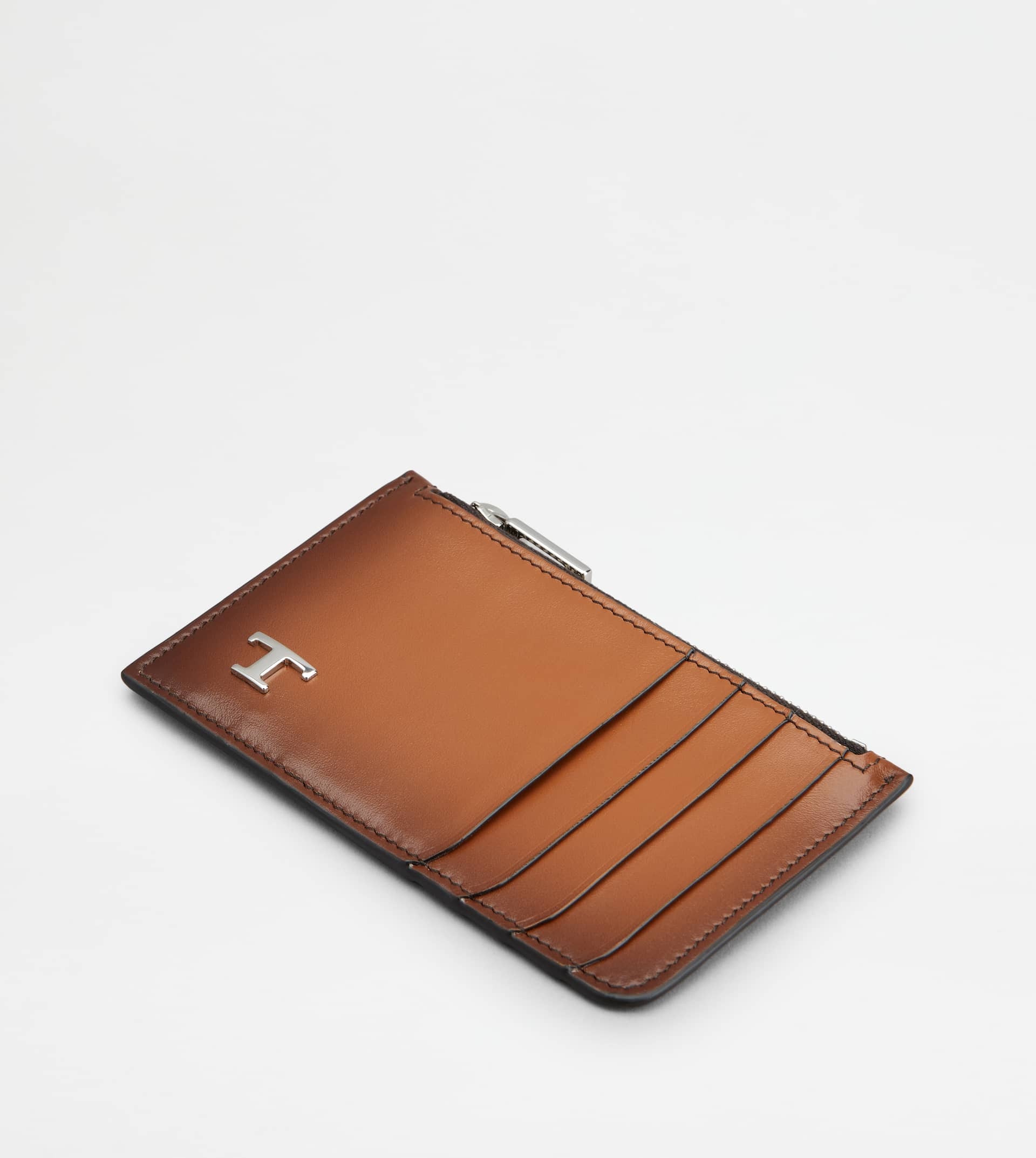 CREDIT CARD HOLDER IN LEATHER - BROWN - 3
