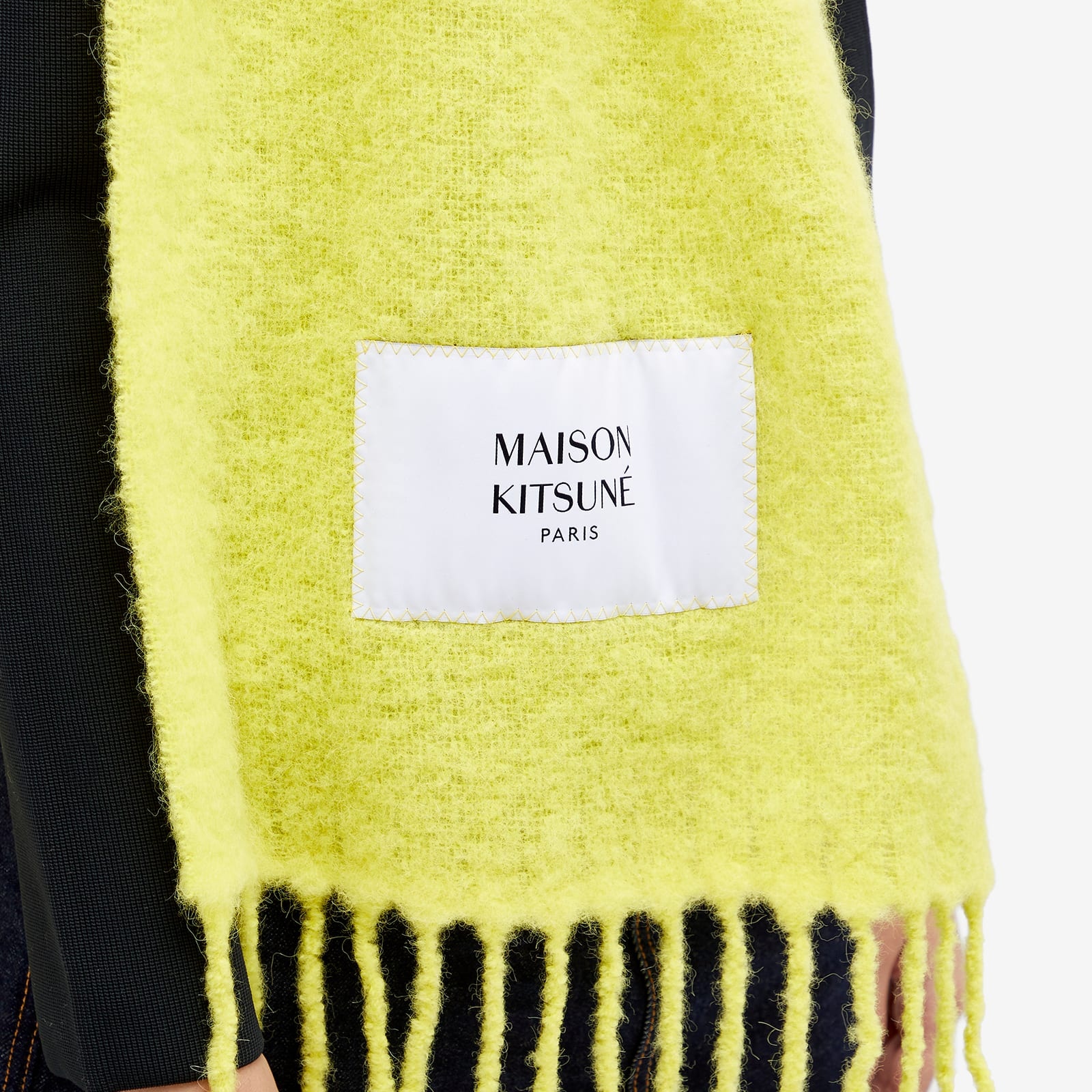 Maison Kitsune Baby Alpaca Plain Scarf - 5