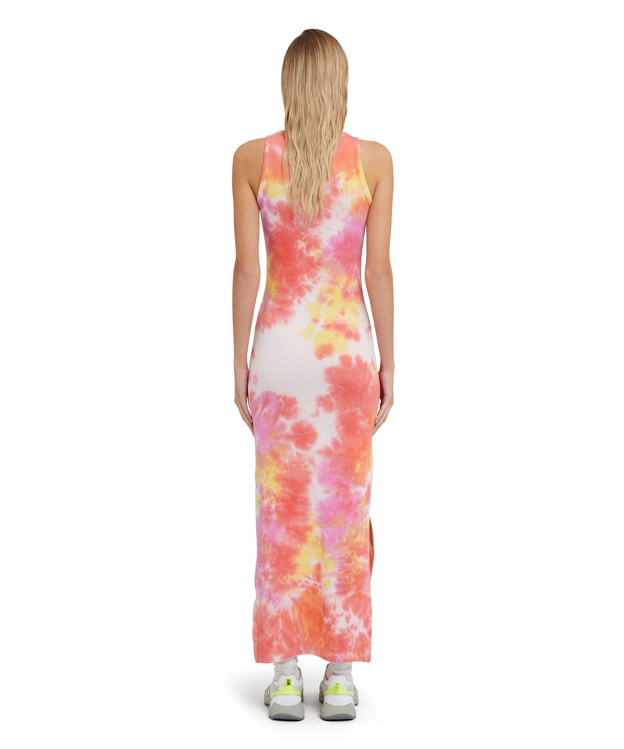Dress in ribbed jeresy with tie-dye treatment - 3